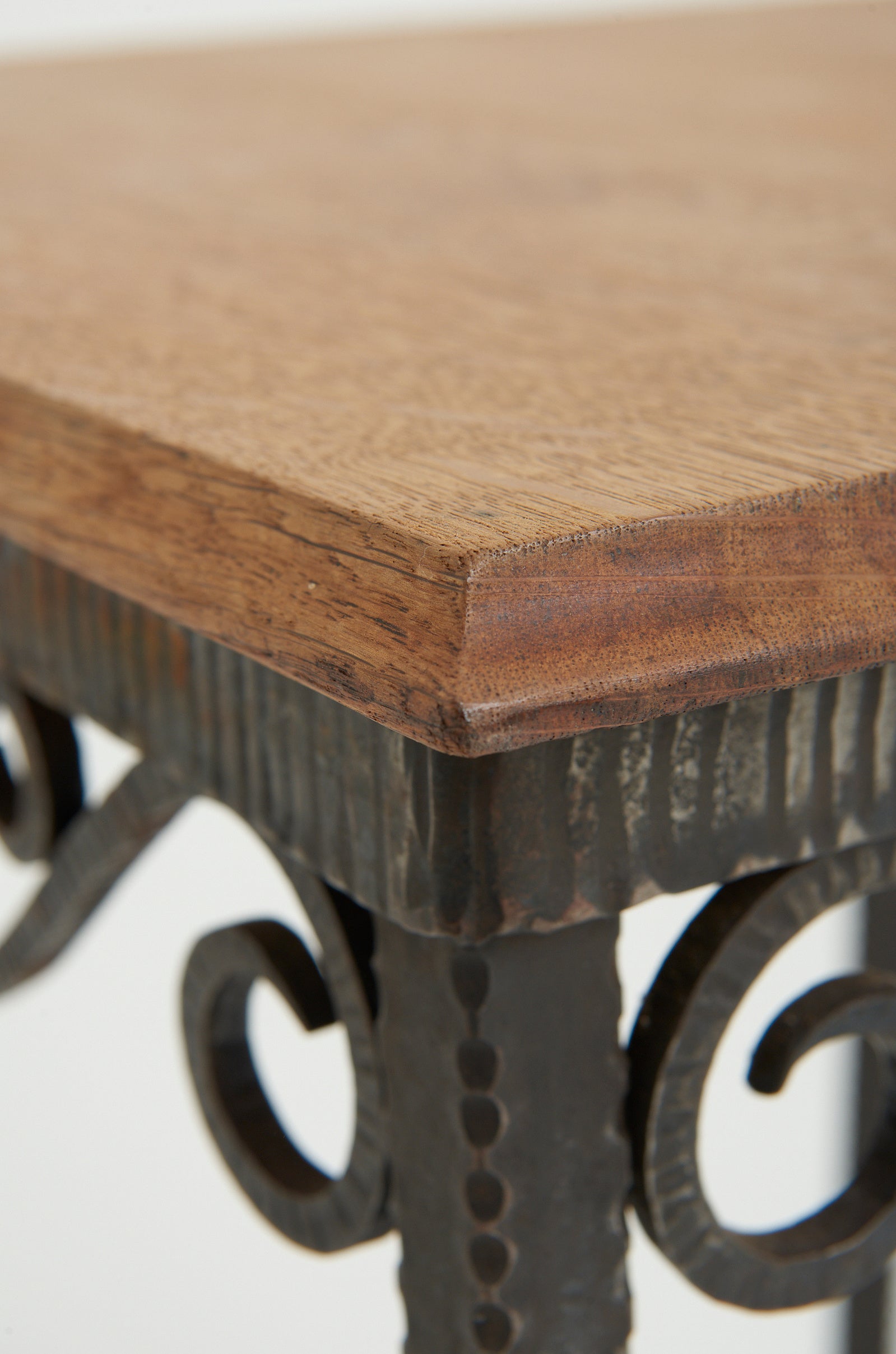 Art Deco Iron and Oak Table