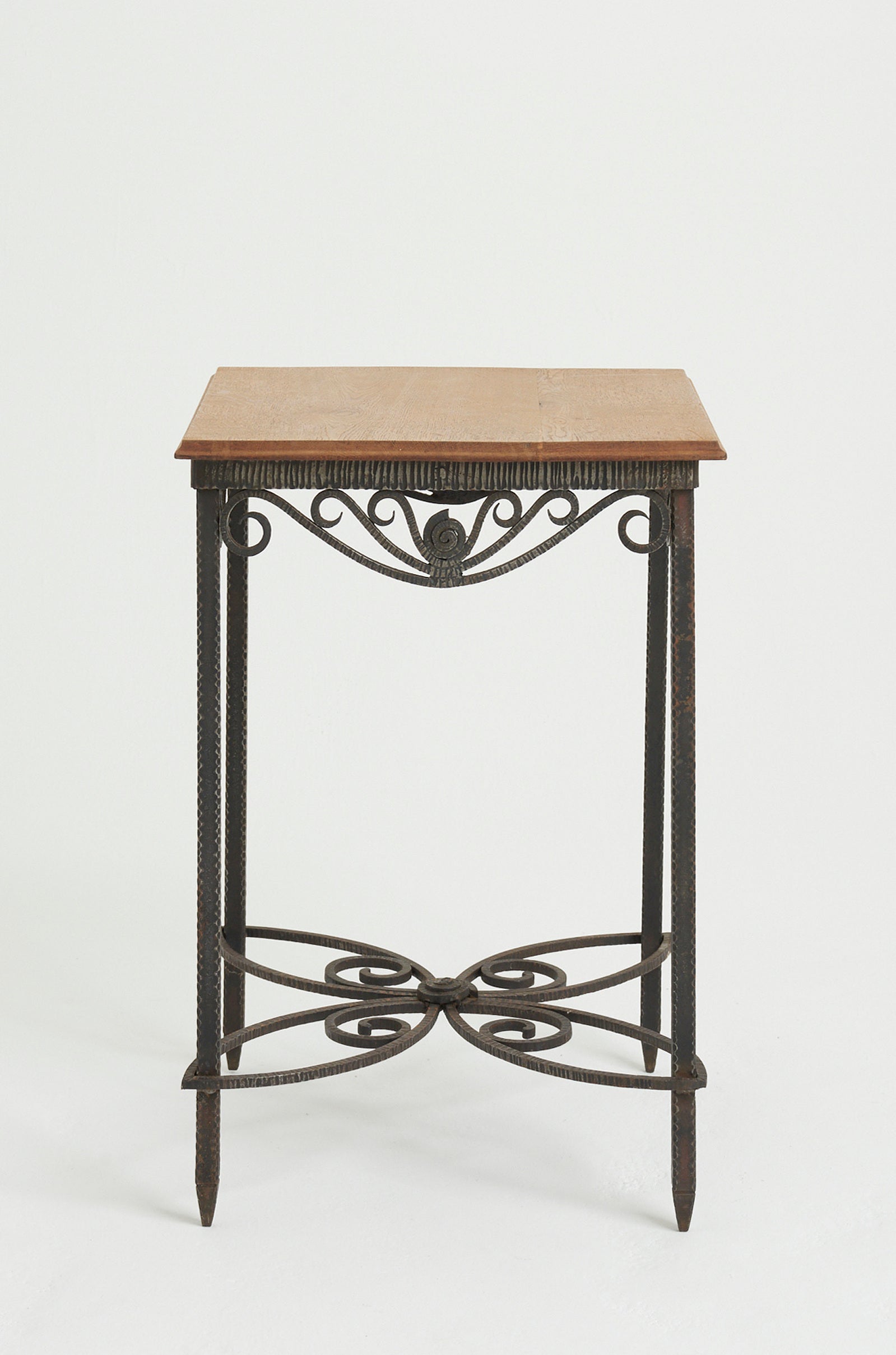 Art Deco Iron and Oak Table