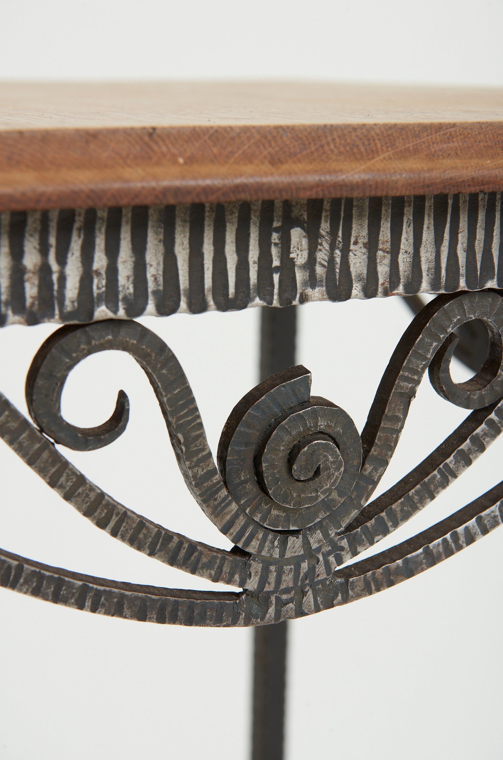 Art Deco Iron and Oak Table