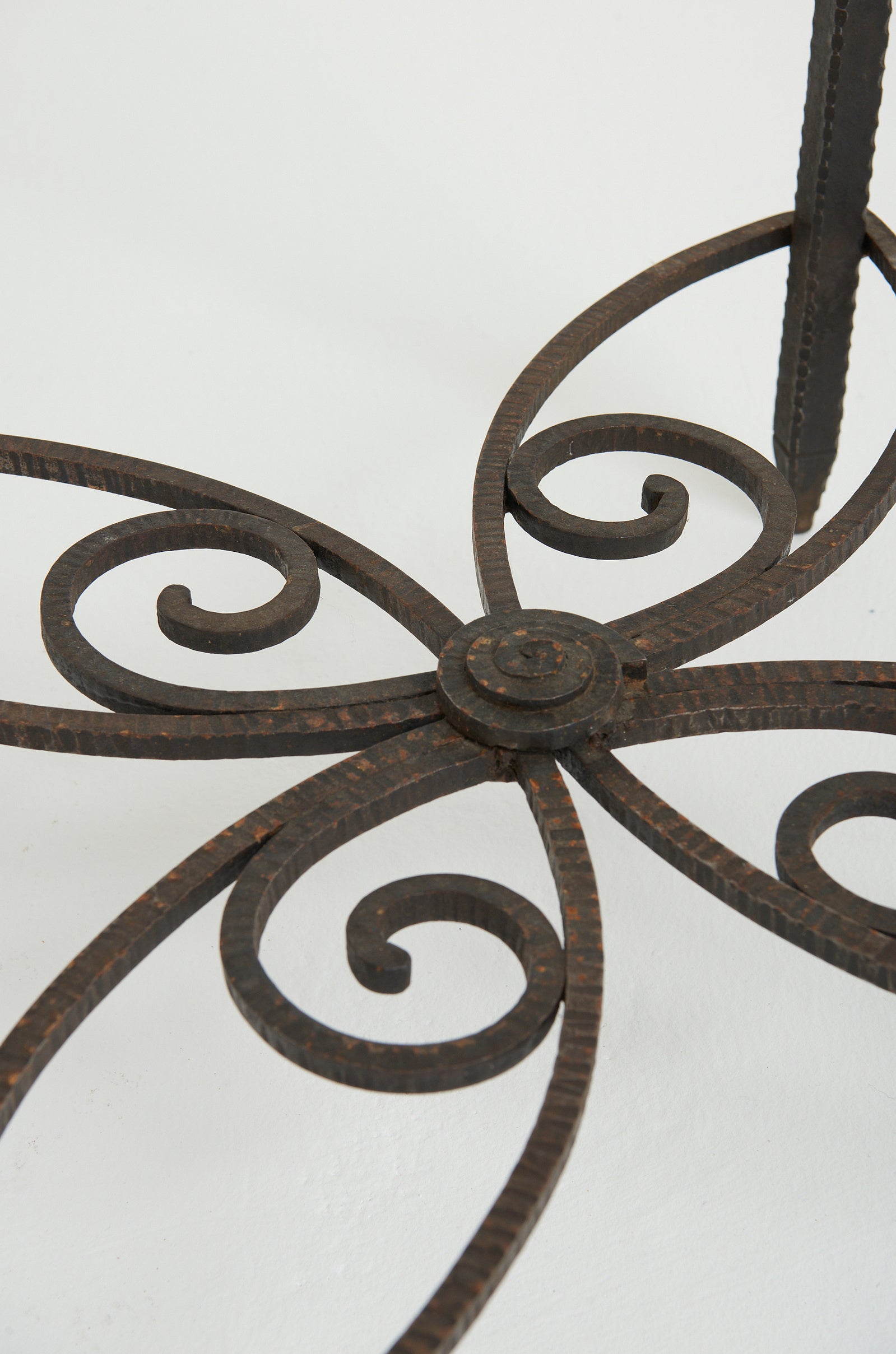 Art Deco Iron and Oak Table