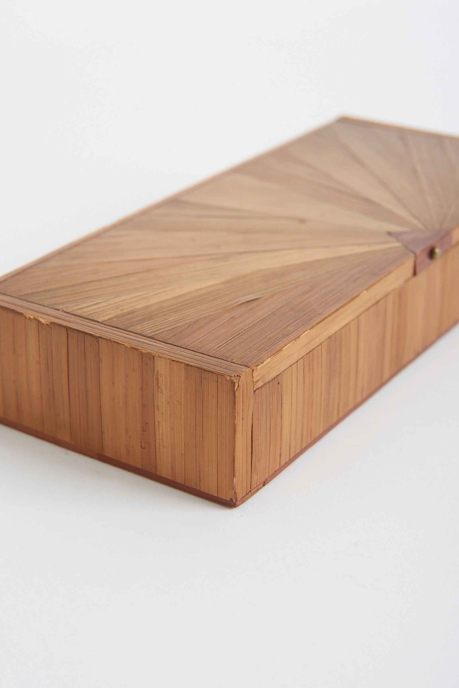 Art Deco Straw Marquetry Box