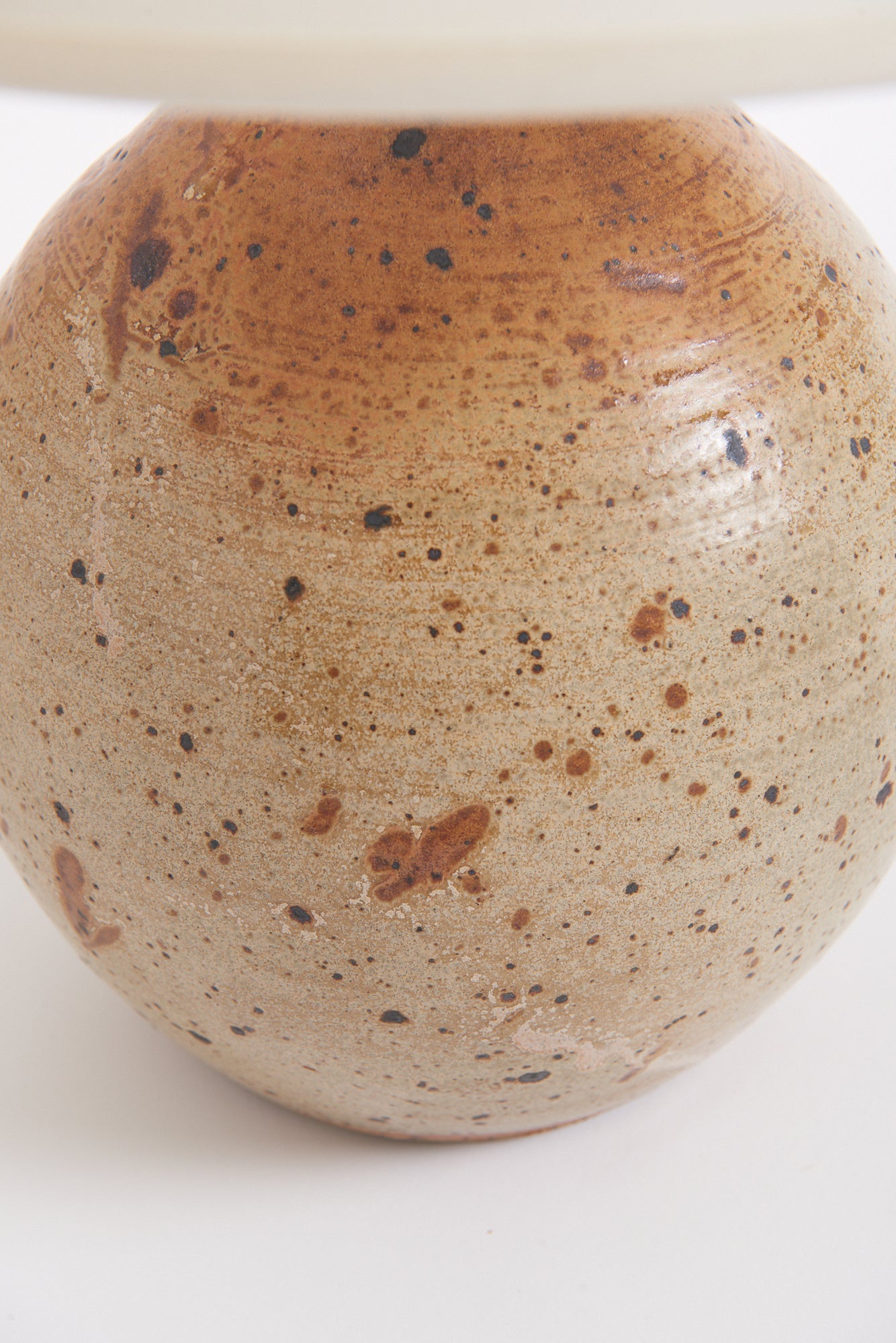 Large Mid-Century Stoneware Table Lamp