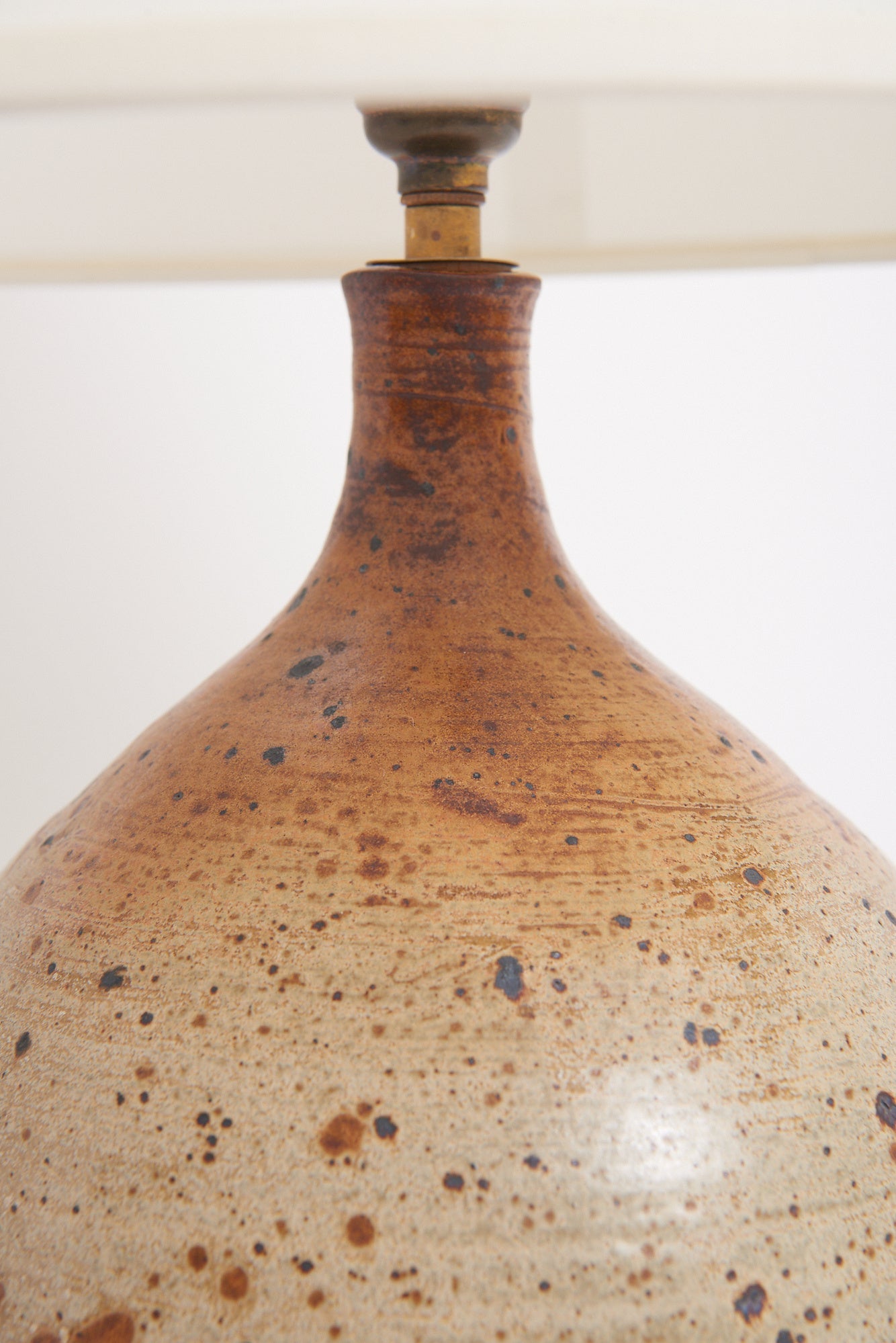 Large Mid-Century Stoneware Table Lamp