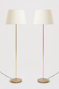 8783- Pair of Brass and Onyx Floor Lamps