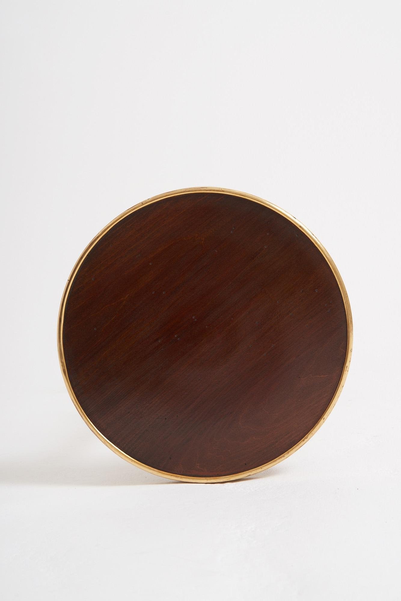 Pair of Brass and Beech Pedestals