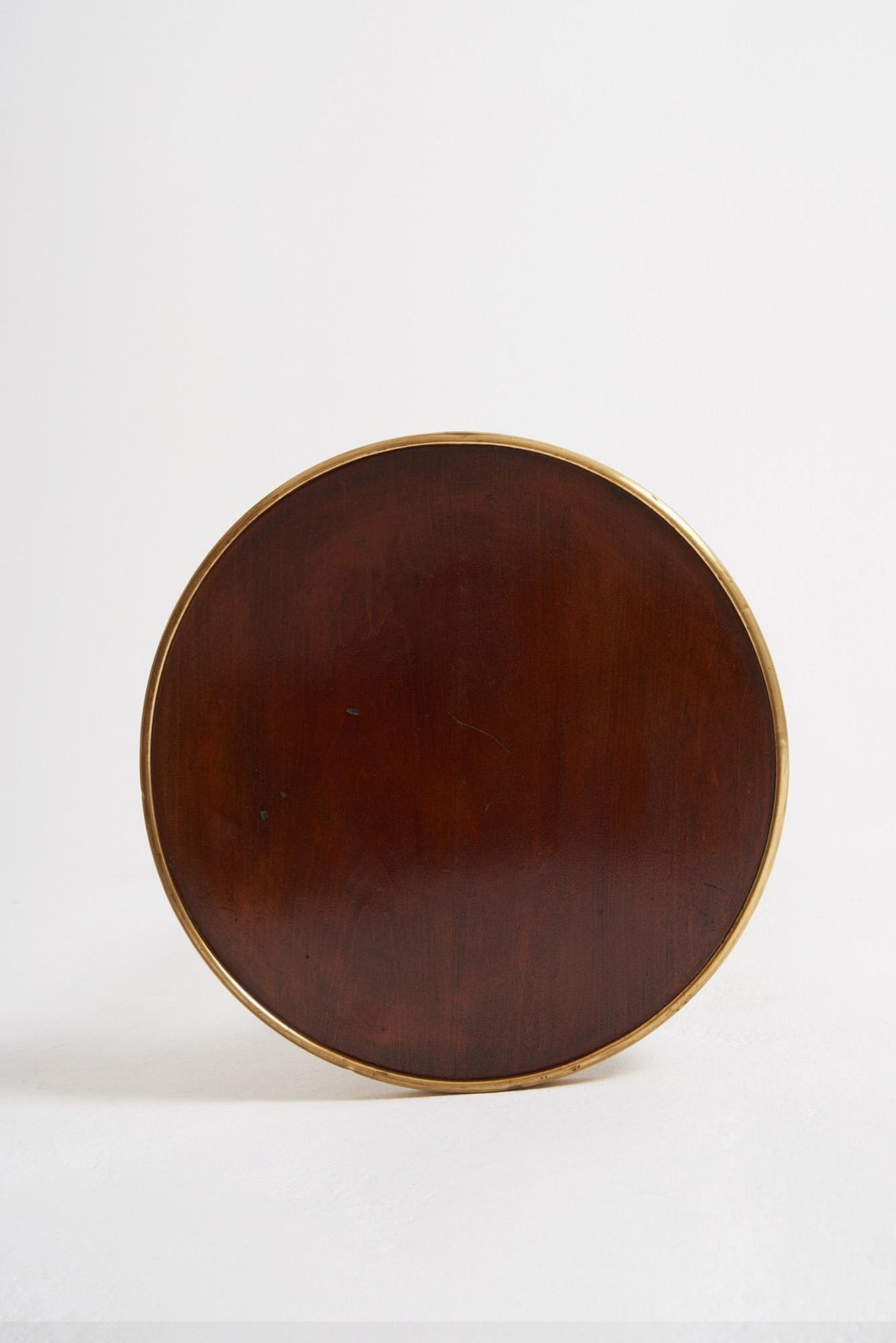 Pair of Brass and Beech Pedestals