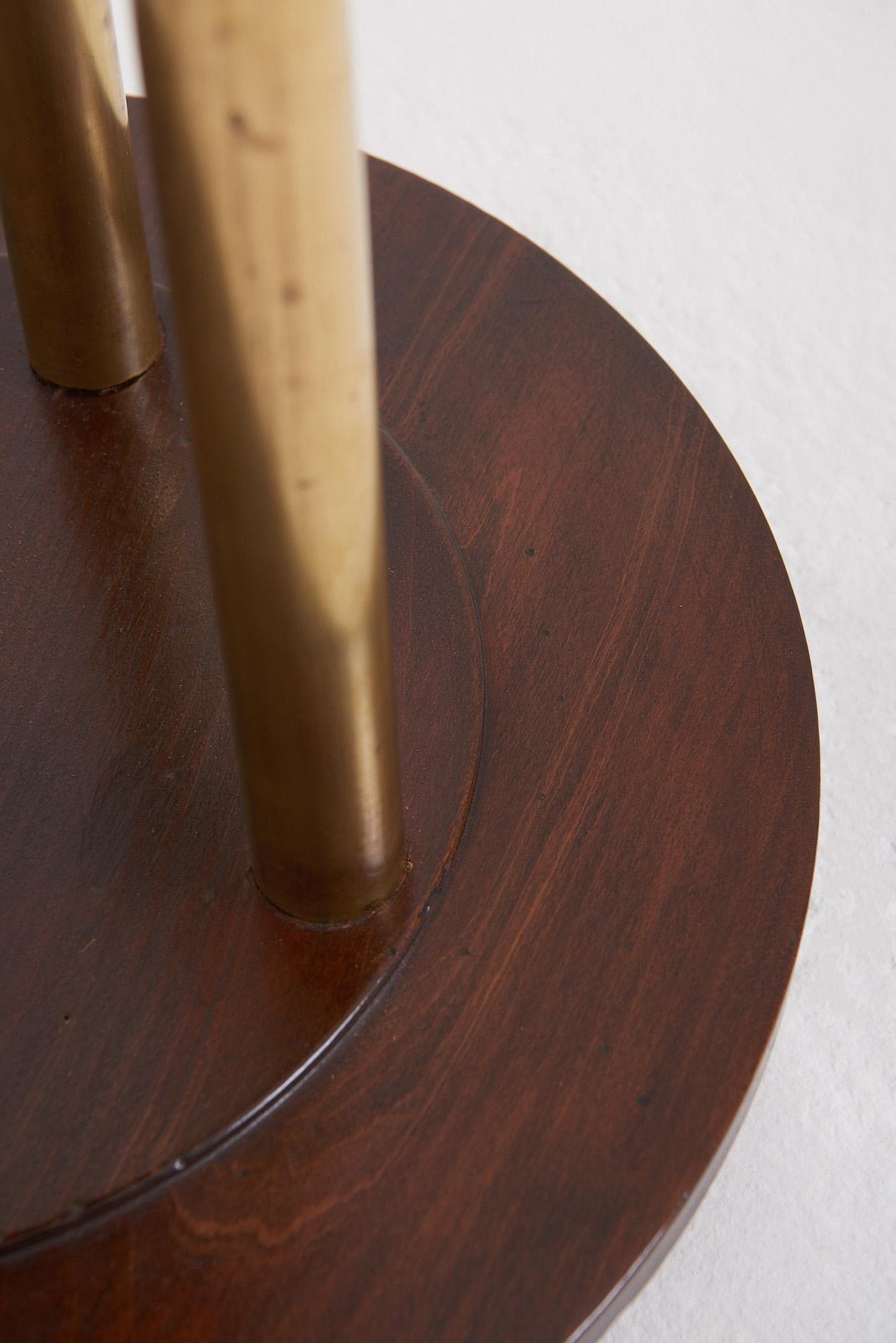 Pair of Brass and Beech Pedestals