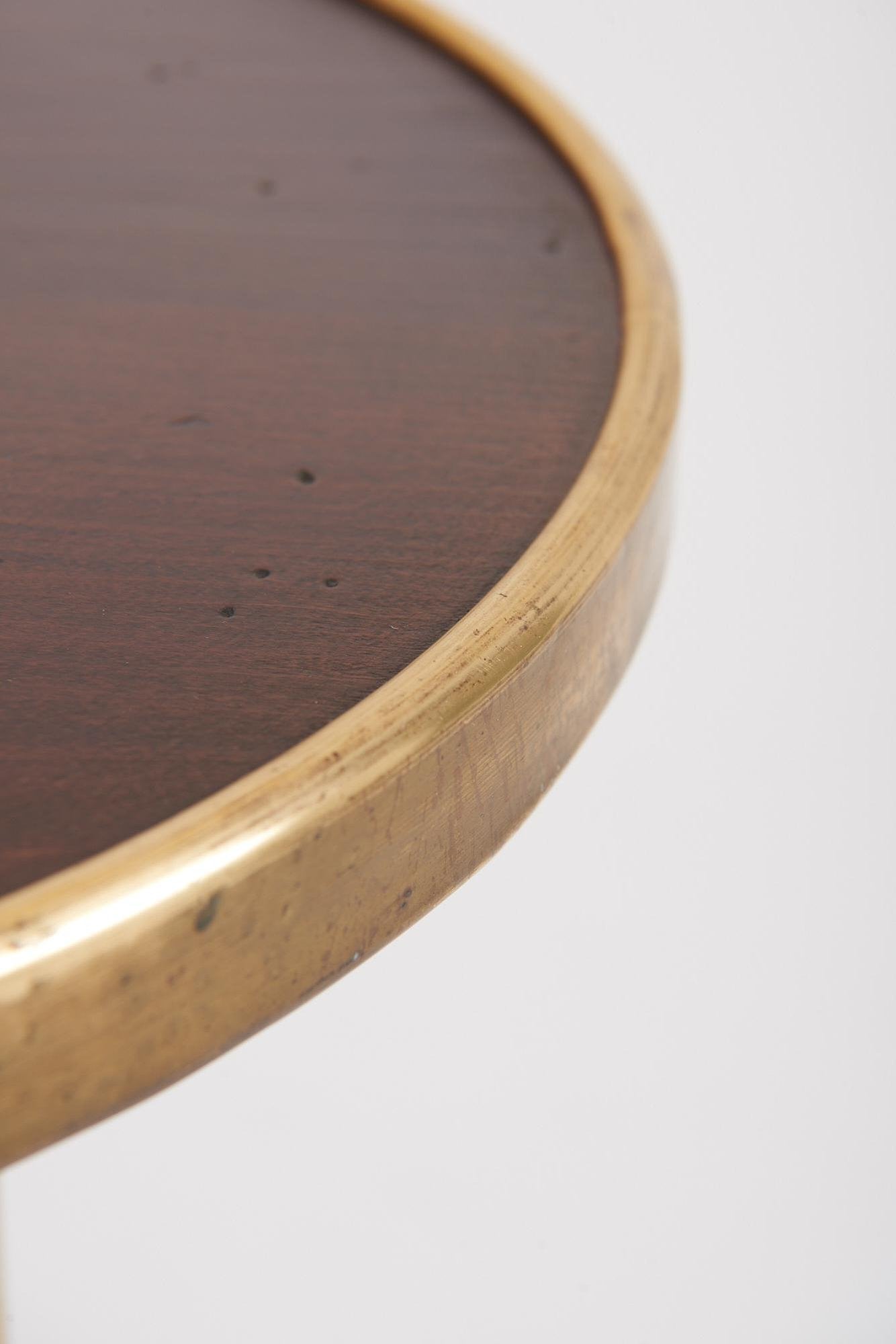 Pair of Brass and Beech Pedestals