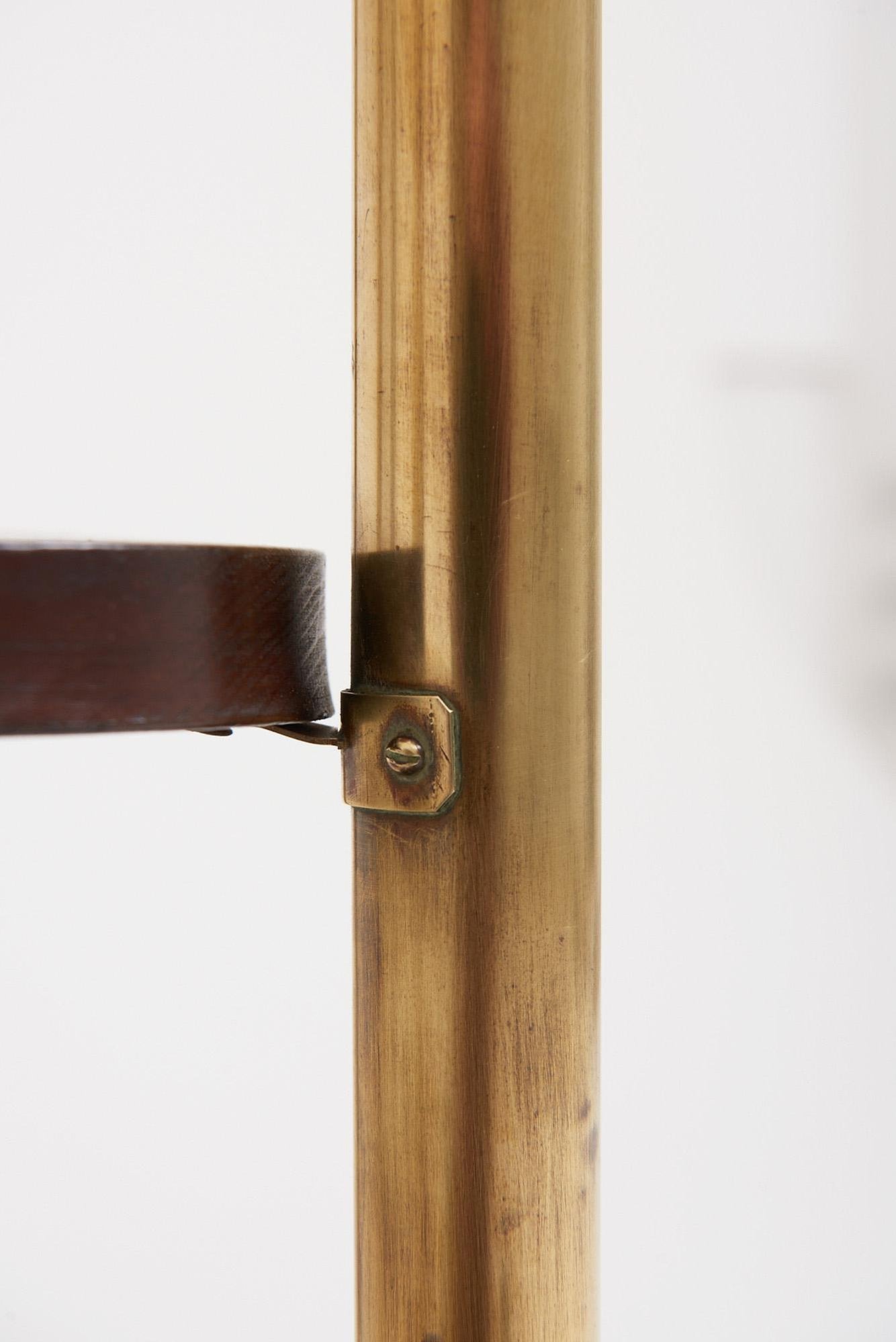 Pair of Brass and Beech Pedestals