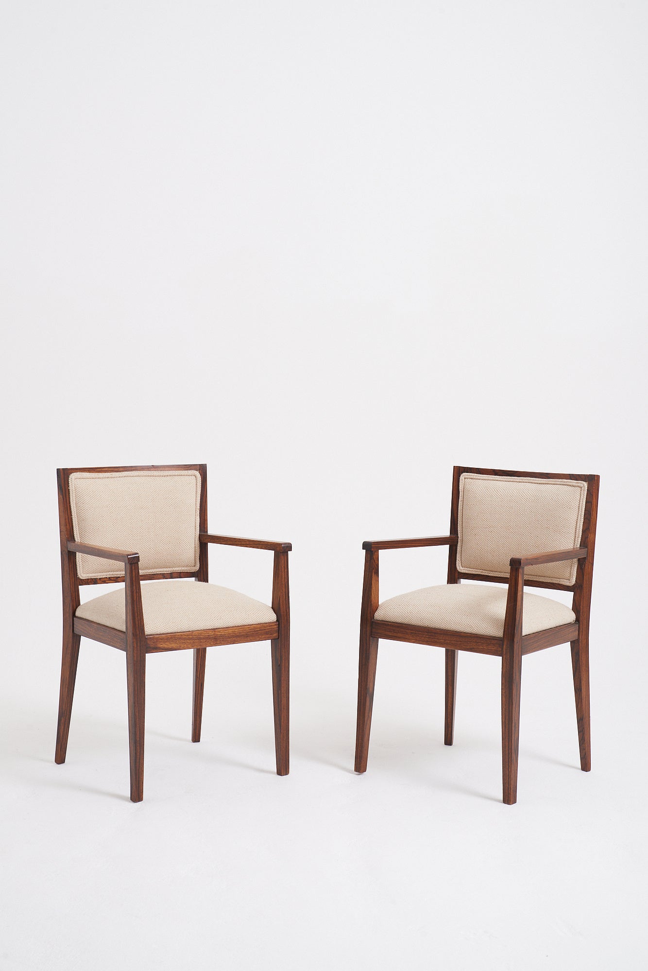 8791- Pair of Mid-Century Macassar Armchairs