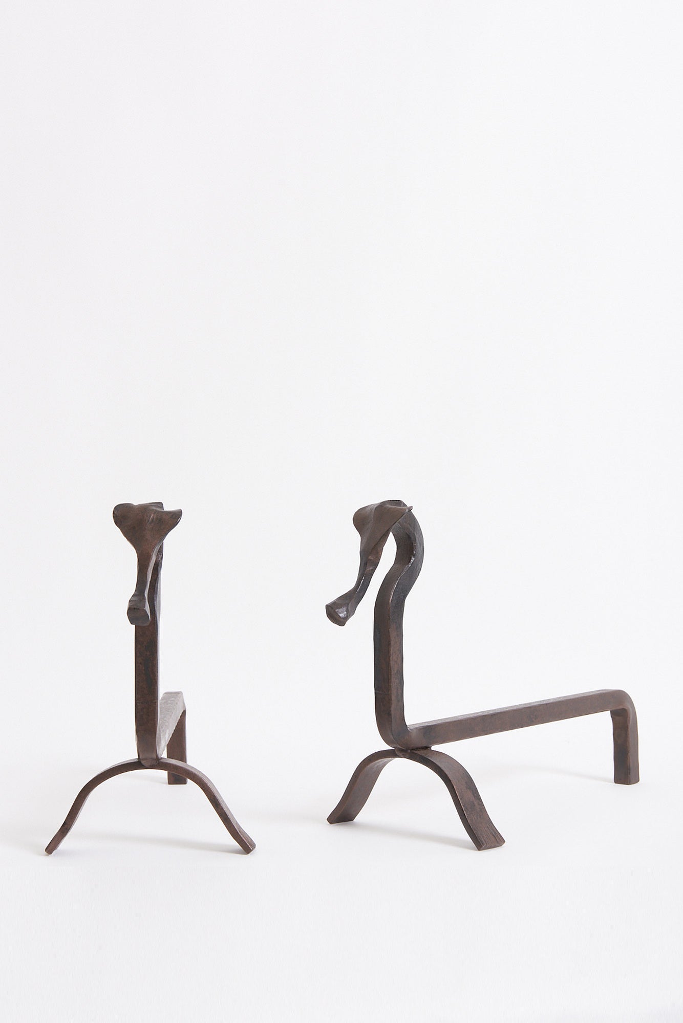 Pair of Zoomorphic Andirons