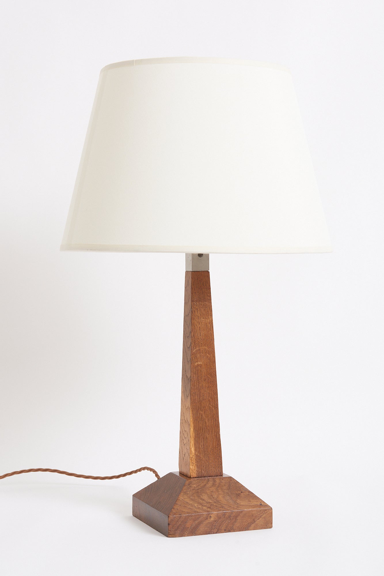 8794- Art Deco Oak Table Lamp
