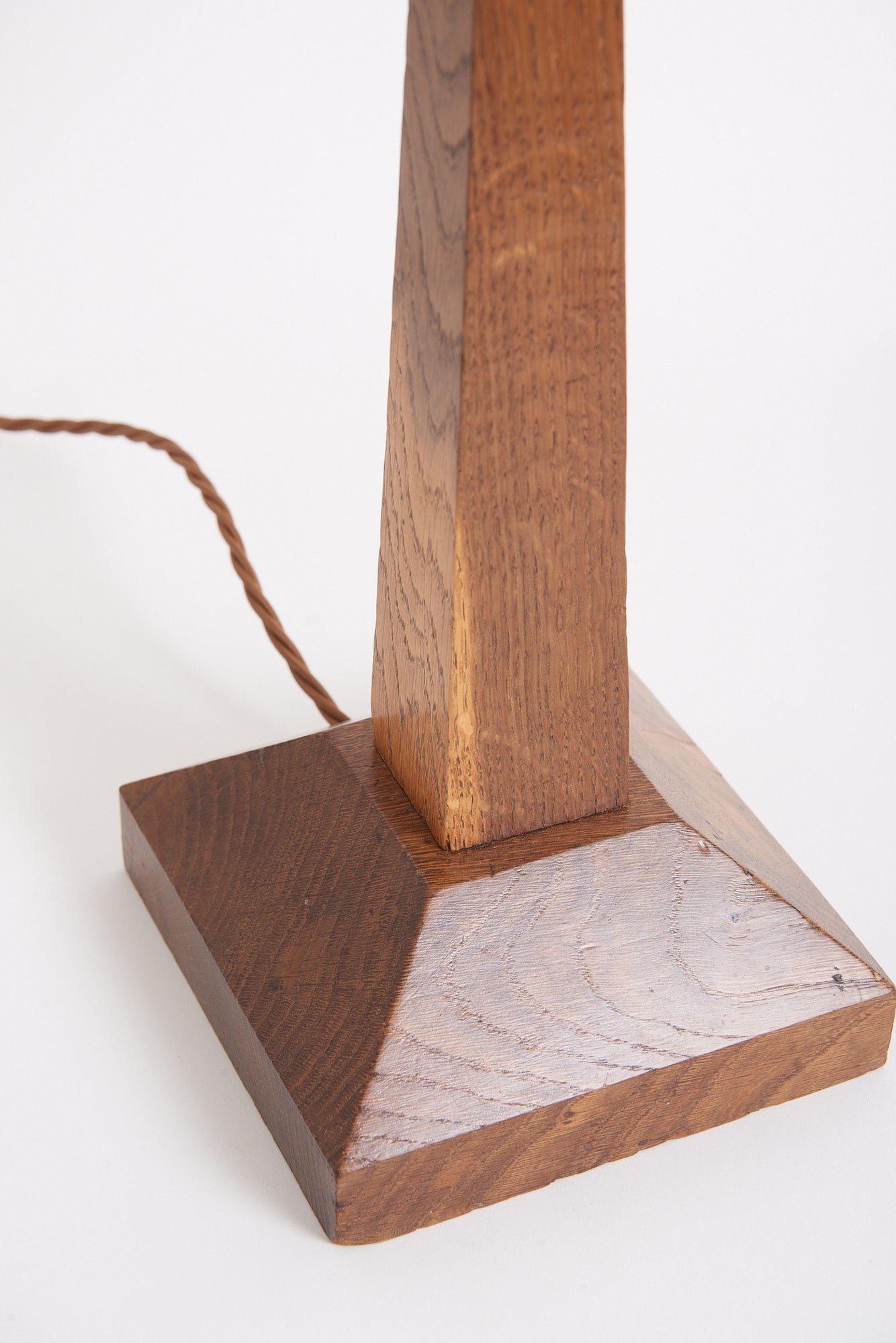 Art Deco Oak Table Lamp