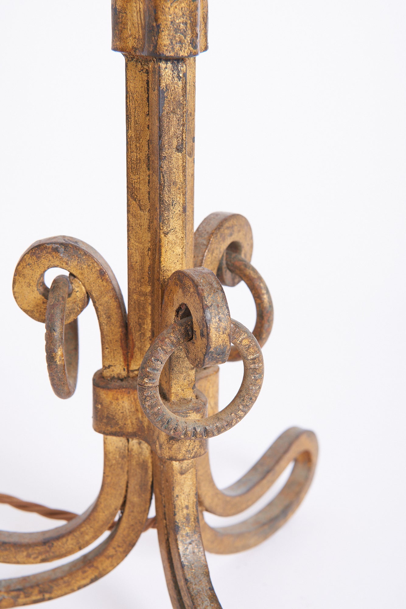 Spanish Gilt Iron Table Lamp