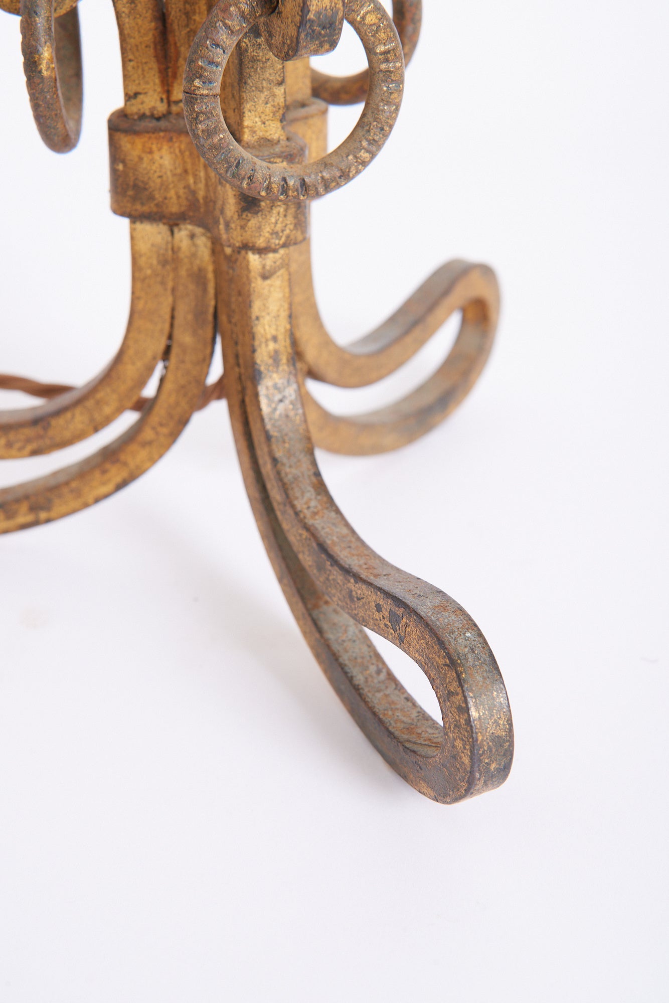Spanish Gilt Iron Table Lamp