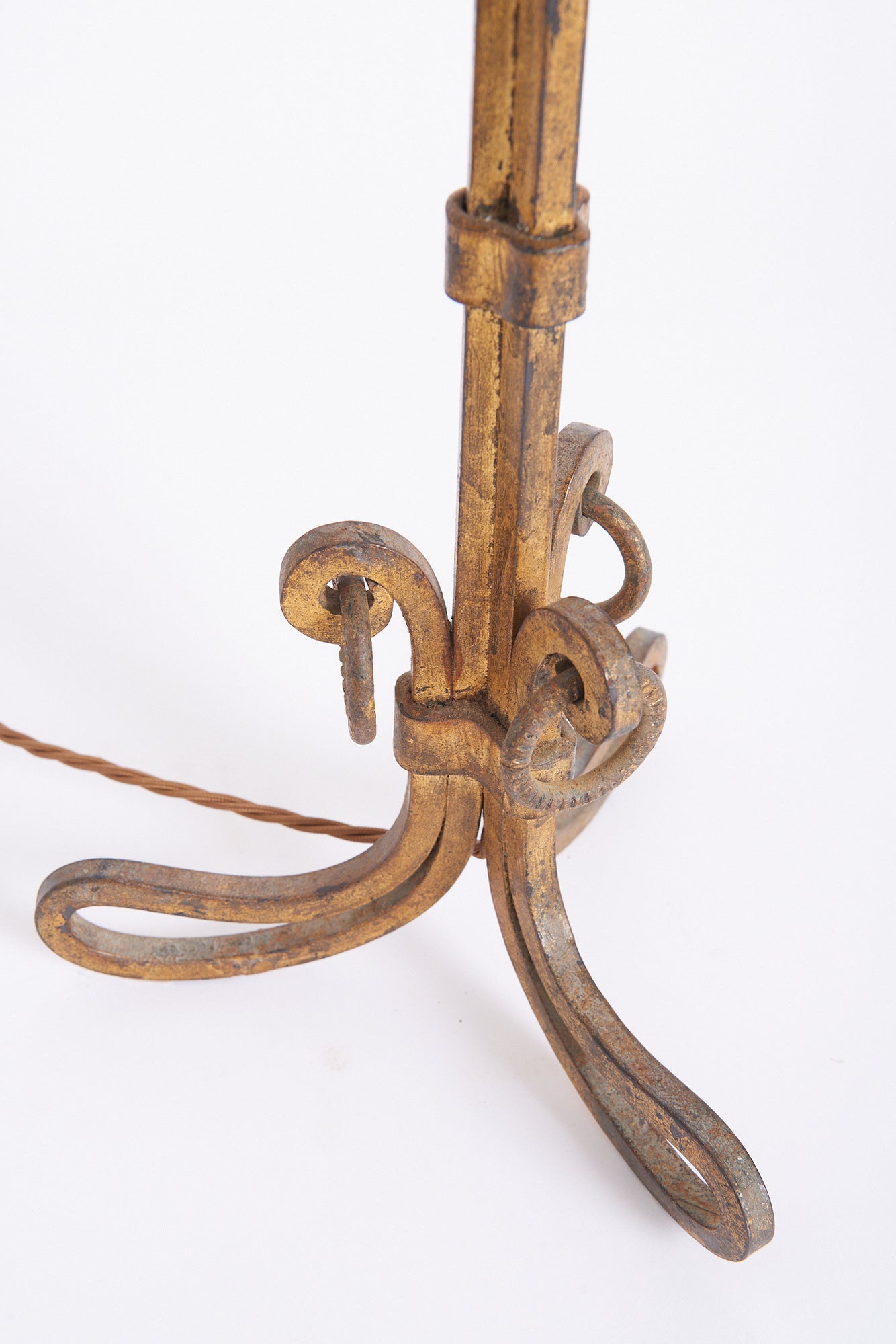 Spanish Gilt Iron Table Lamp