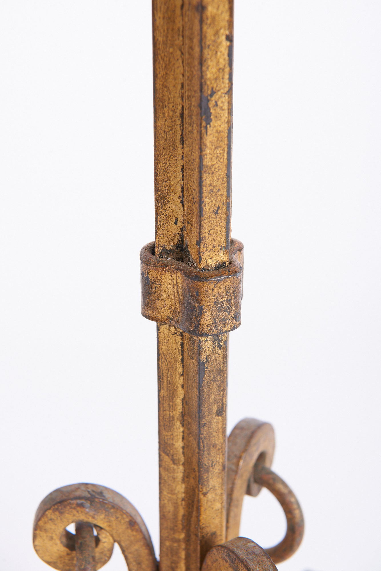Spanish Gilt Iron Table Lamp