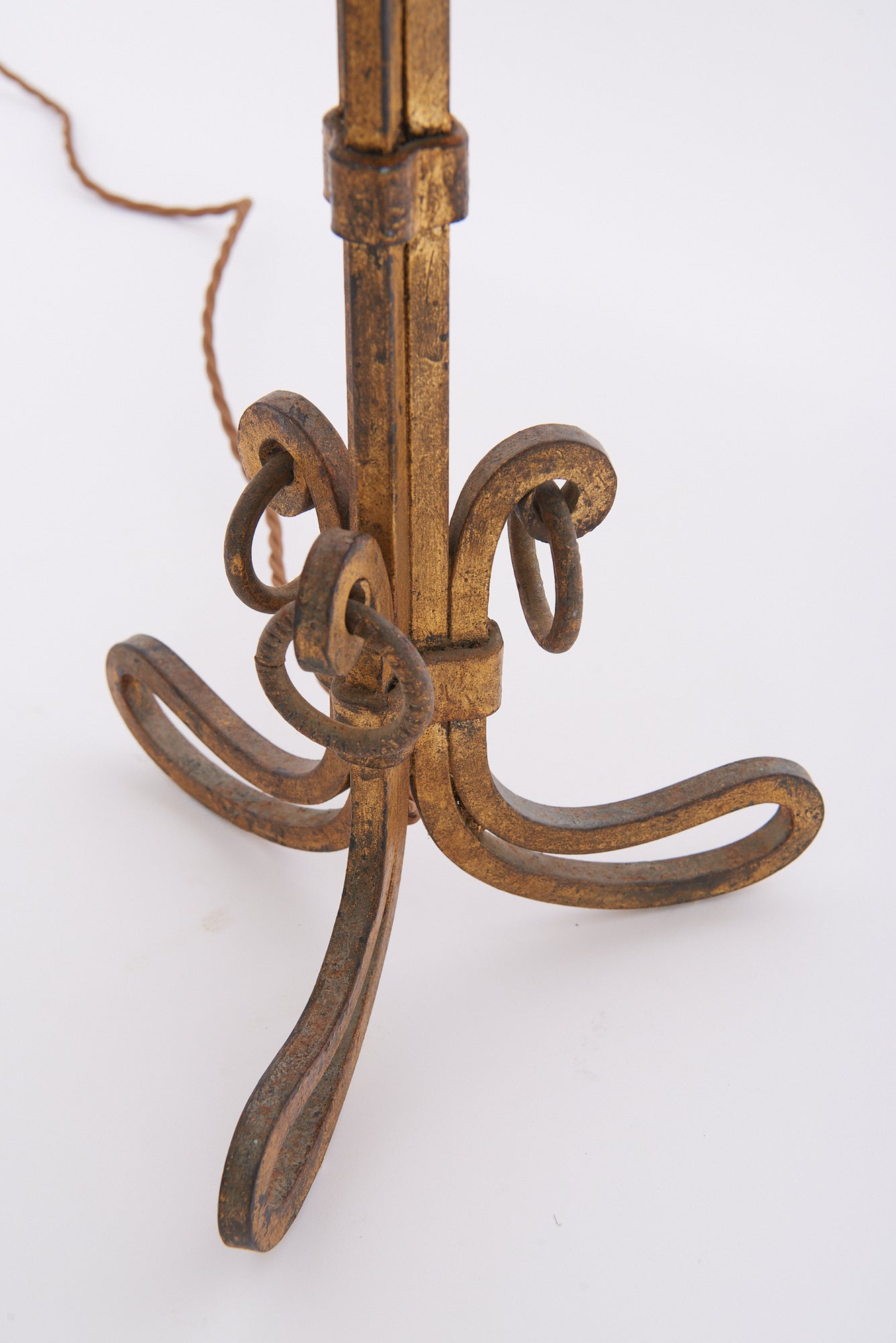 Spanish Gilt Iron Table Lamp