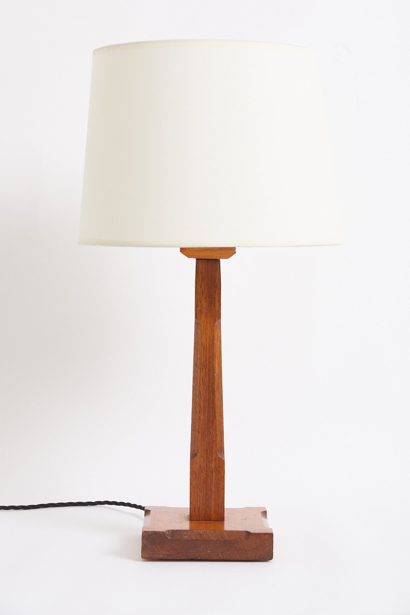 Pair of Arts & Craft Oak Table Lamps