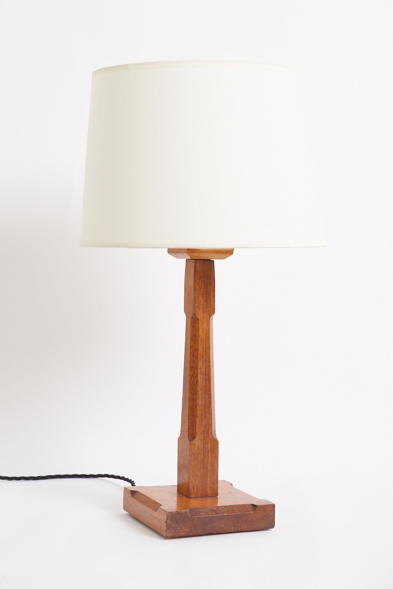 Pair of Arts & Craft Oak Table Lamps