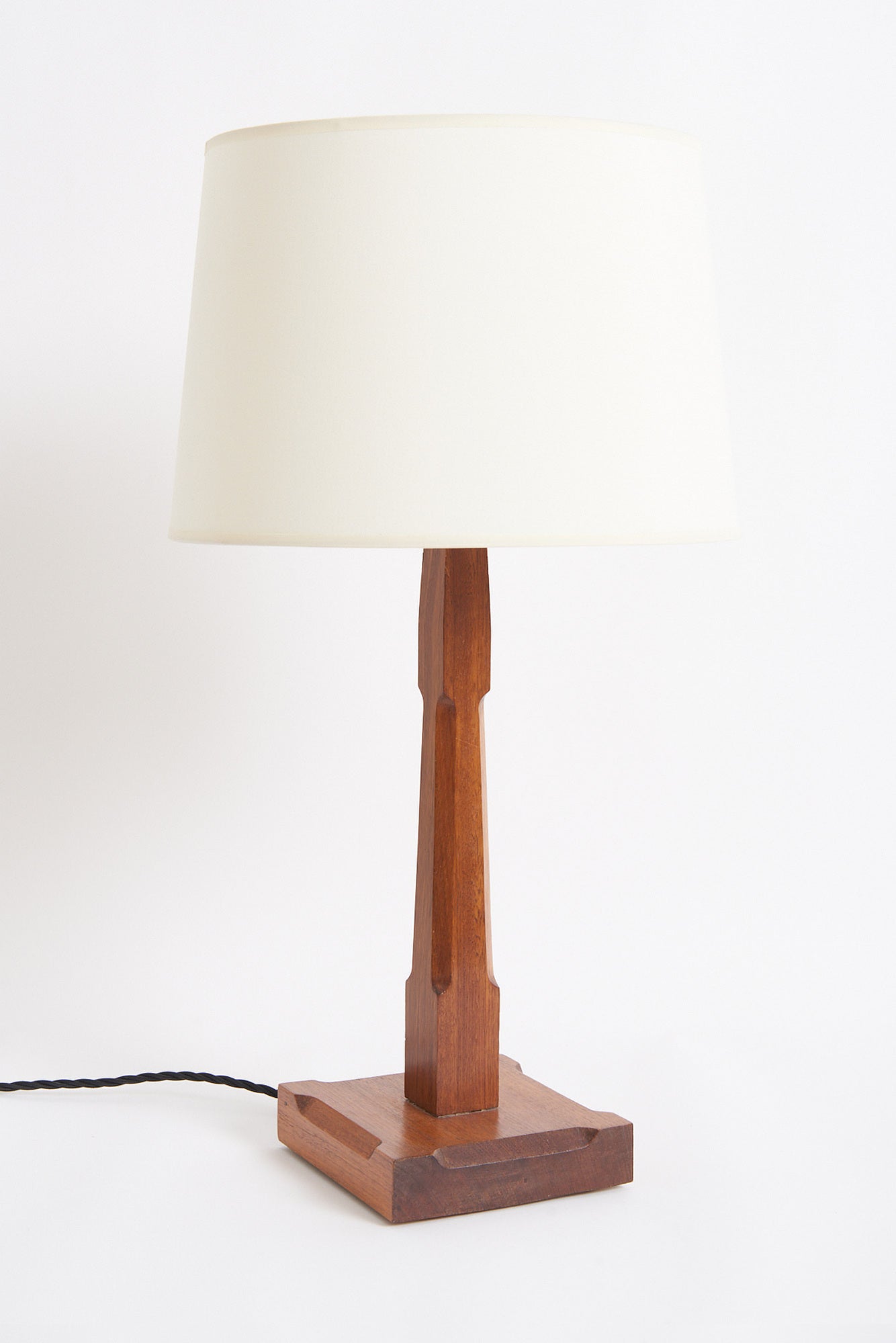 Pair of Arts & Craft Oak Table Lamps