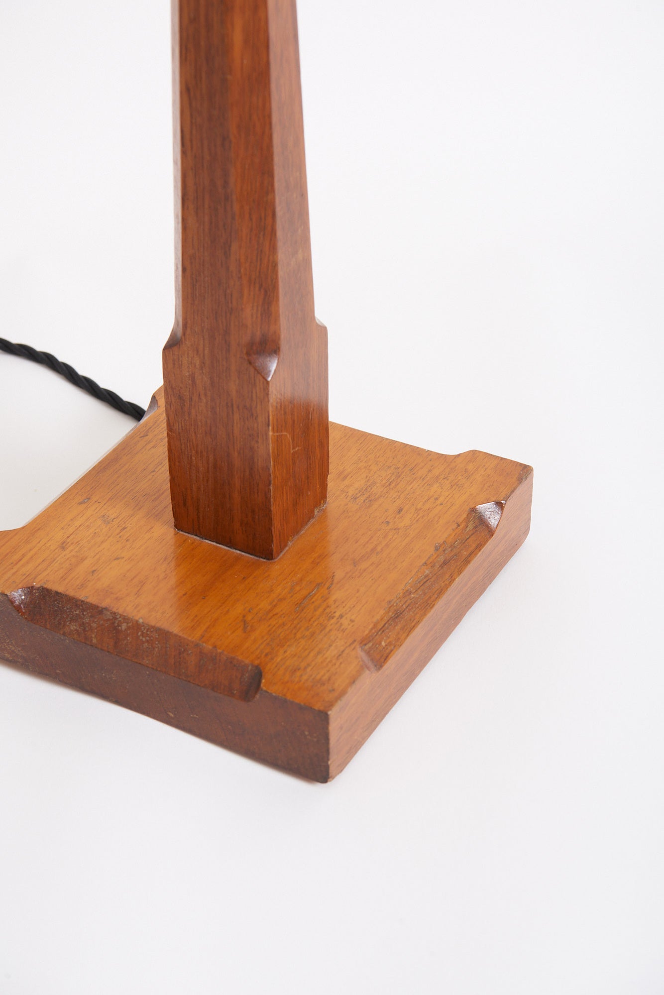 Pair of Arts & Craft Oak Table Lamps