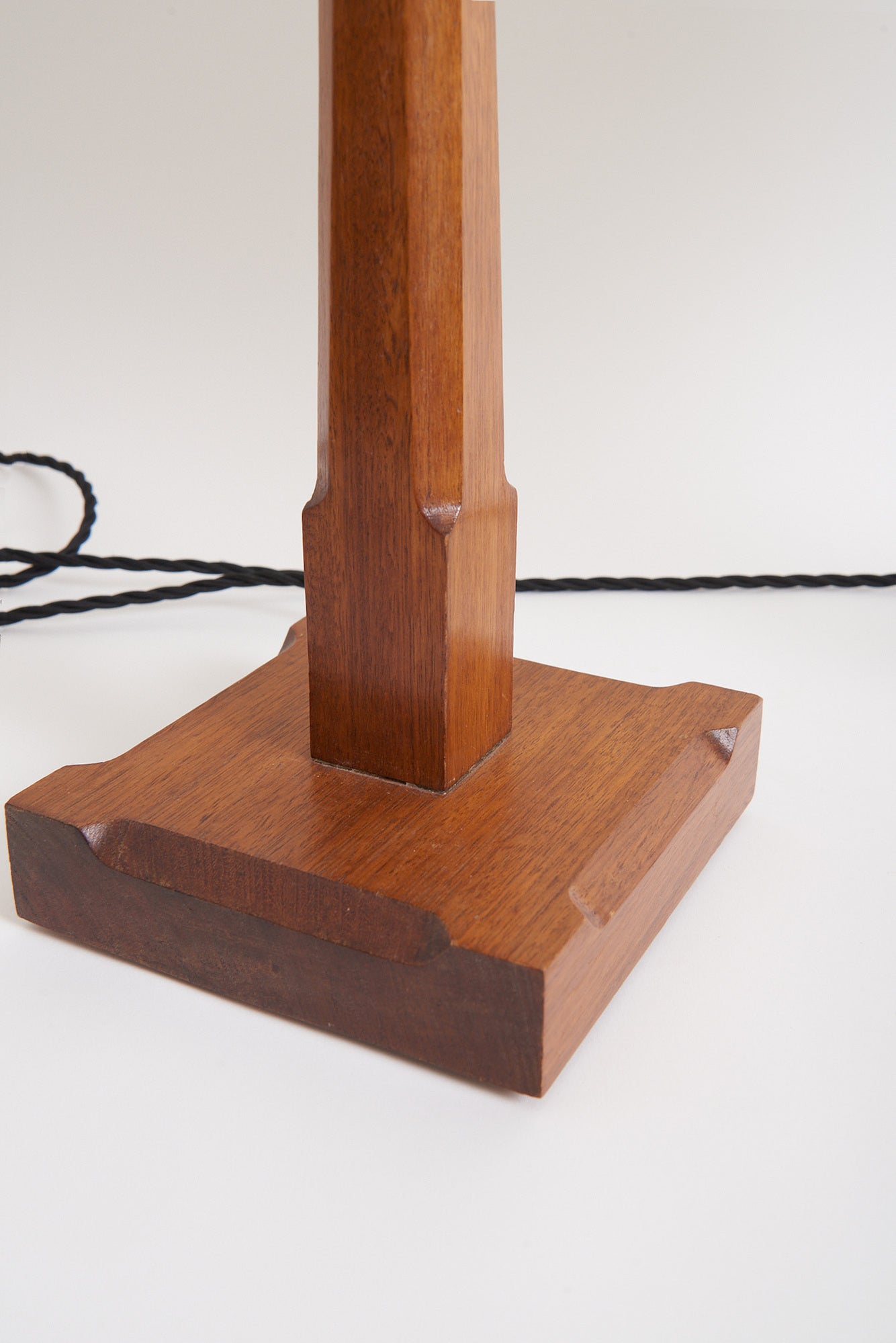 Pair of Arts & Craft Oak Table Lamps