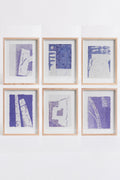 8860- Set of 6 Works on Paper by Marinette Lefillâtre