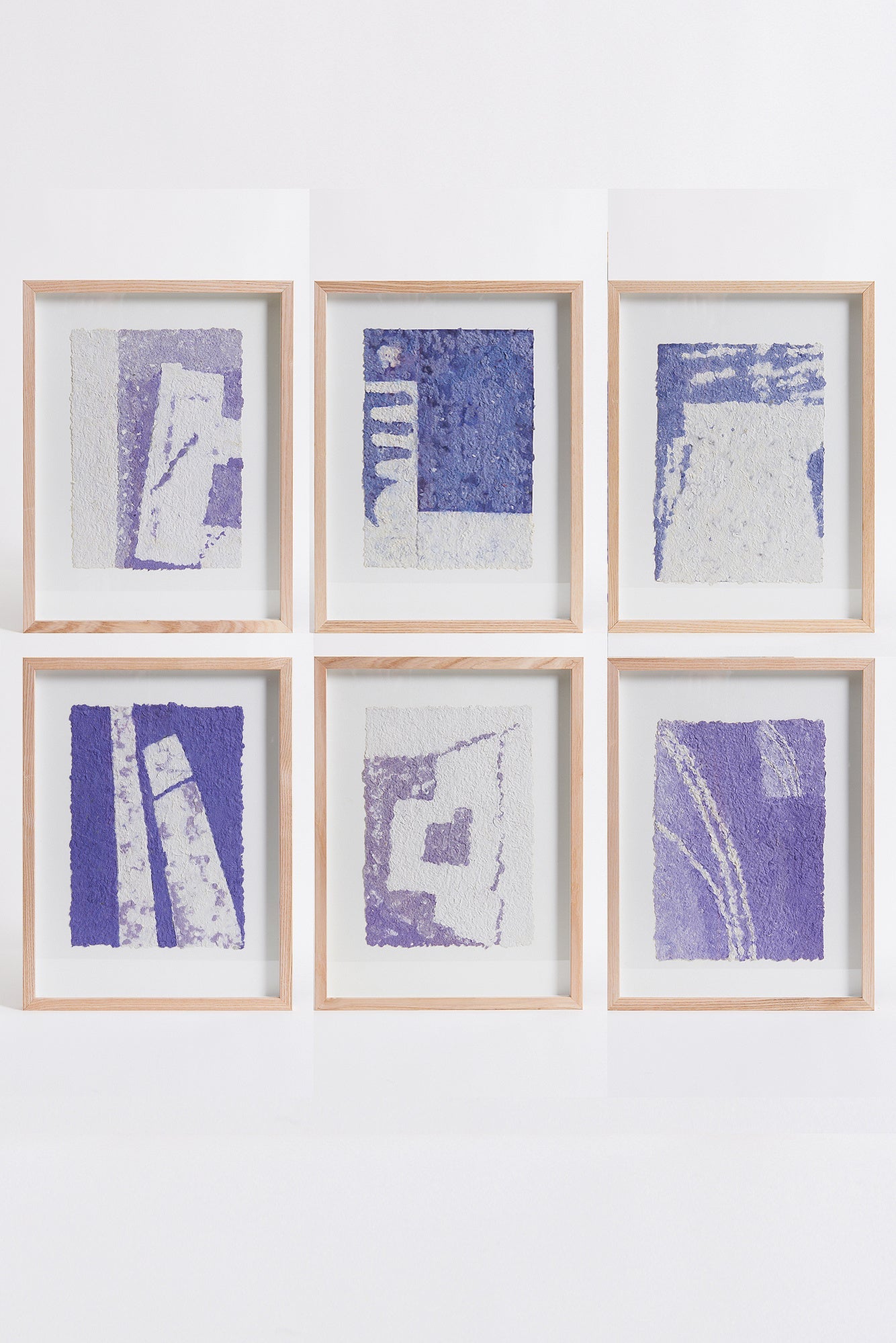 8860- Set of 6 Works on Paper by Marinette Lefillâtre