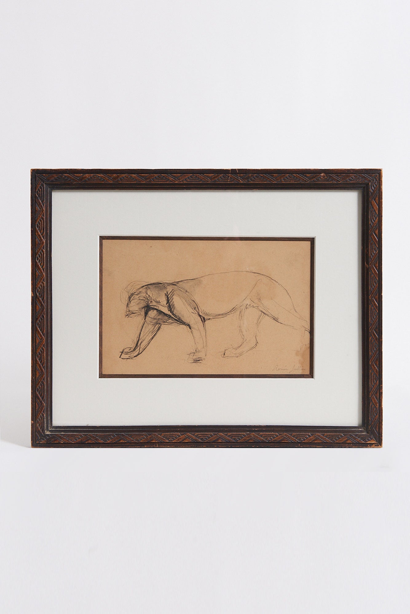 8863- Art Deco Panther Drawing