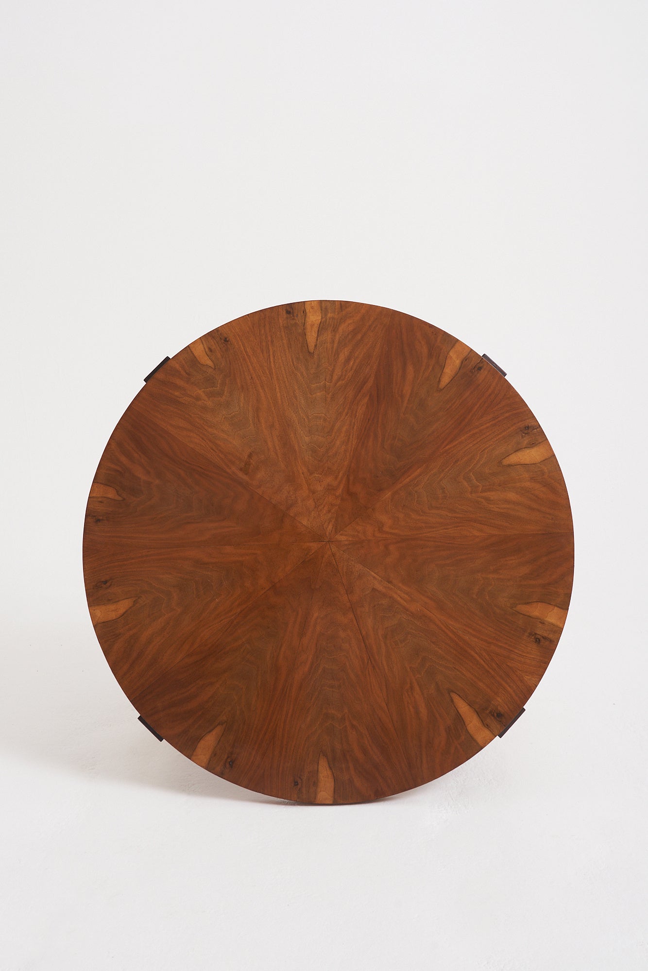 Art Deco Walnut and Velum Side Table