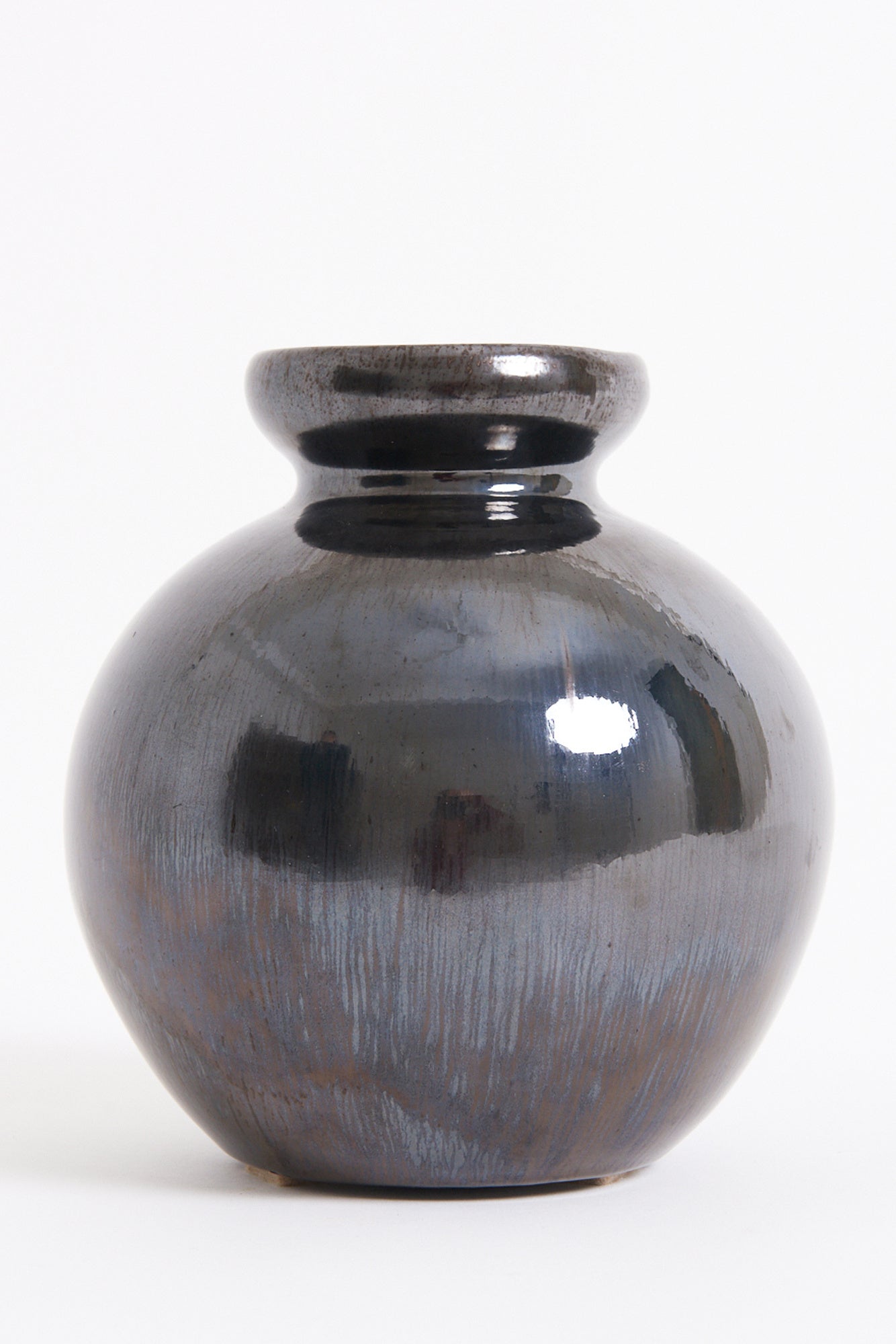 8884- Large Black Ceramic Vase