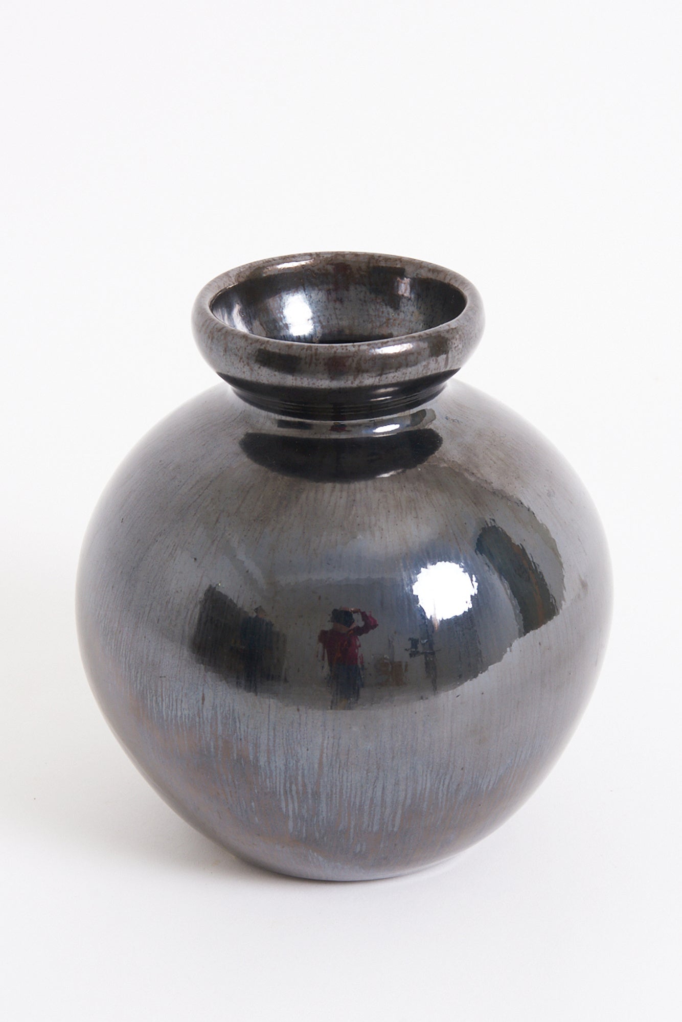 Large Black Ceramic Vase