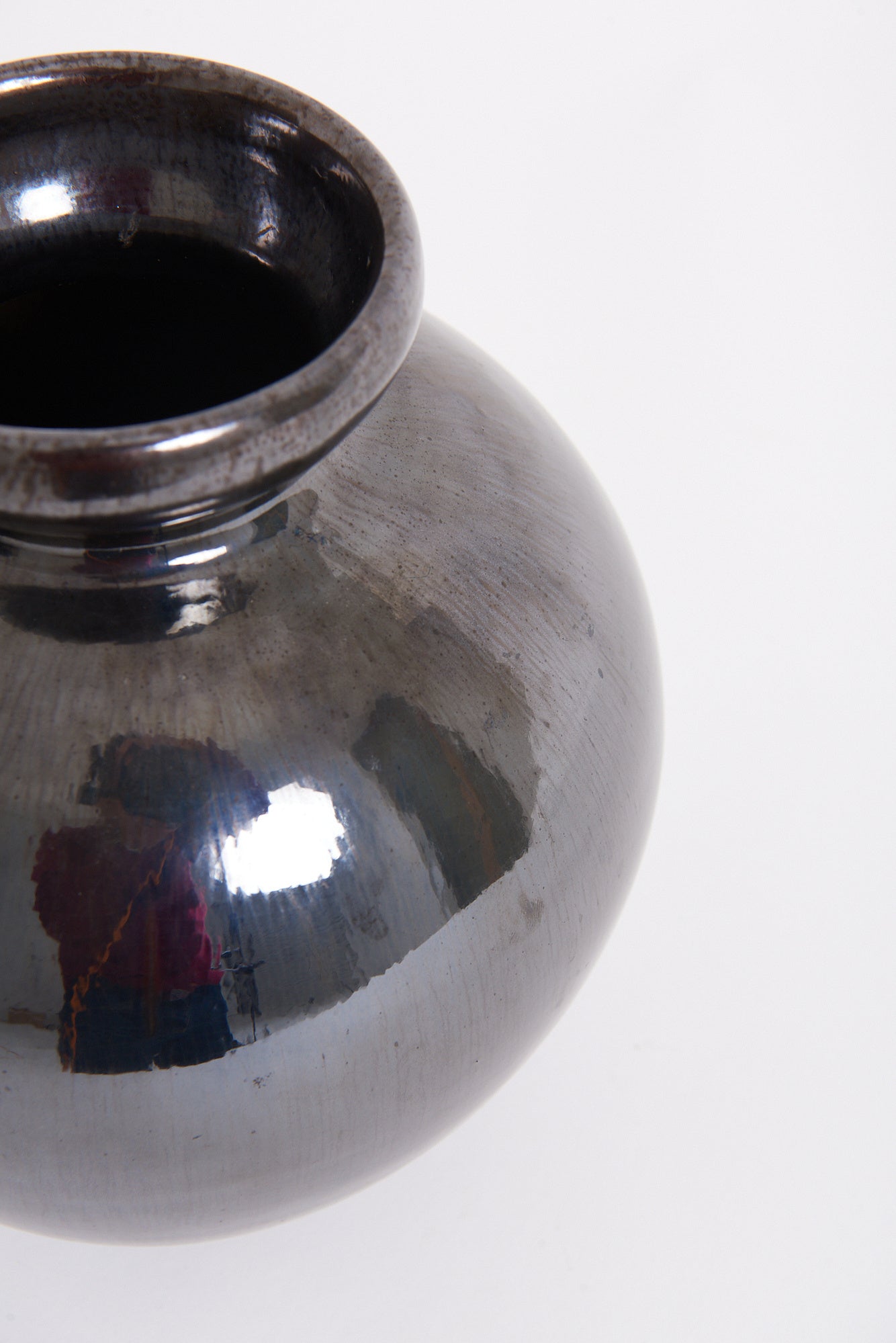 Large Black Ceramic Vase