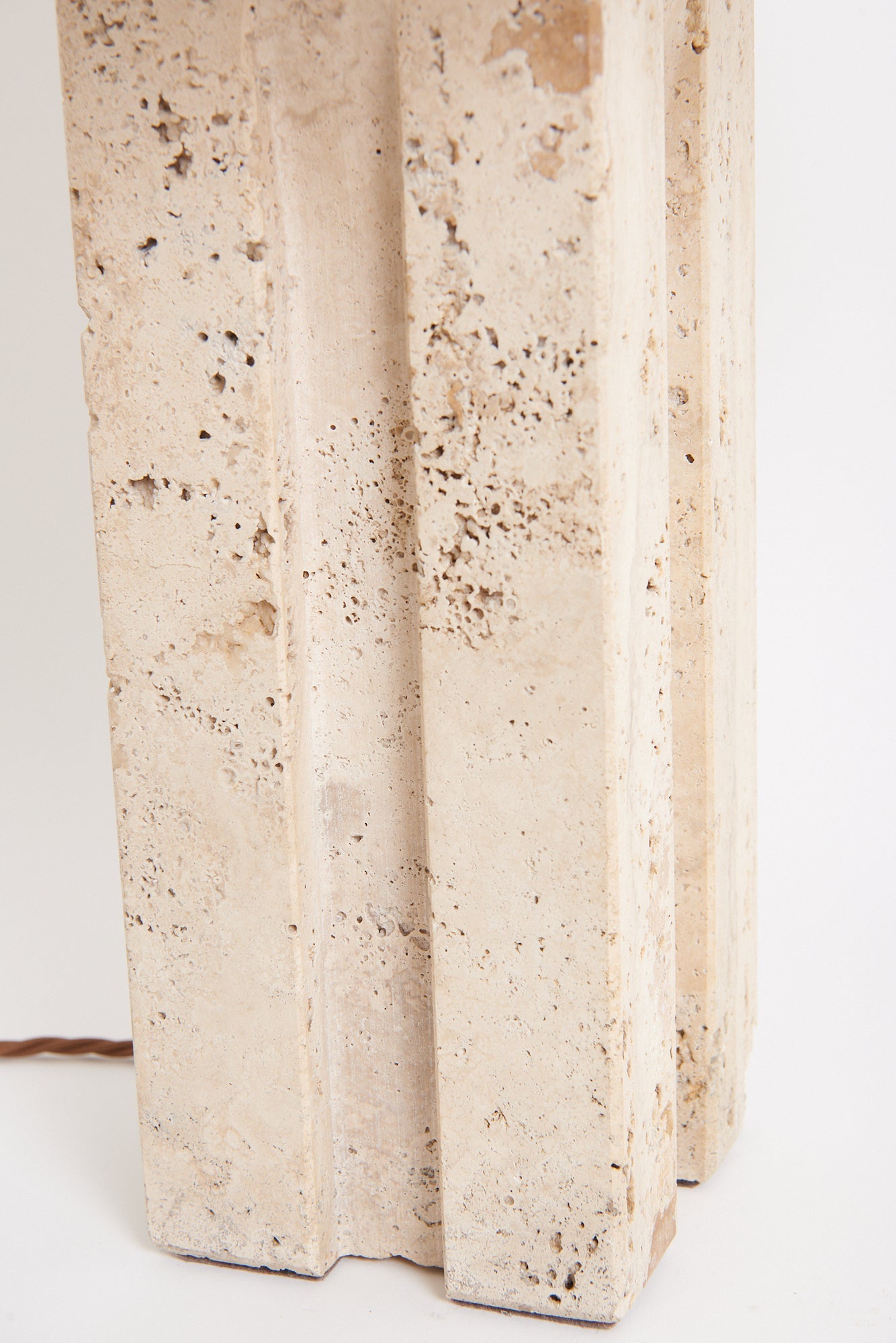 Pair of Travertine Table Lamps