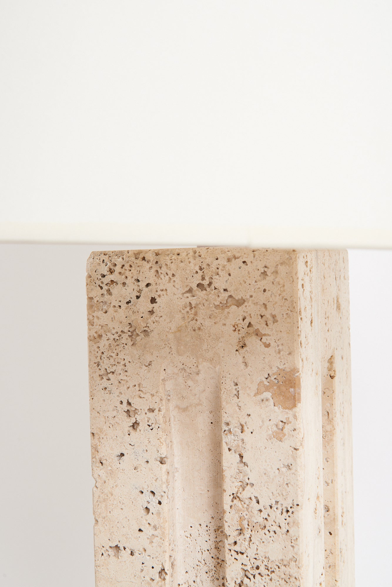 Pair of Travertine Table Lamps