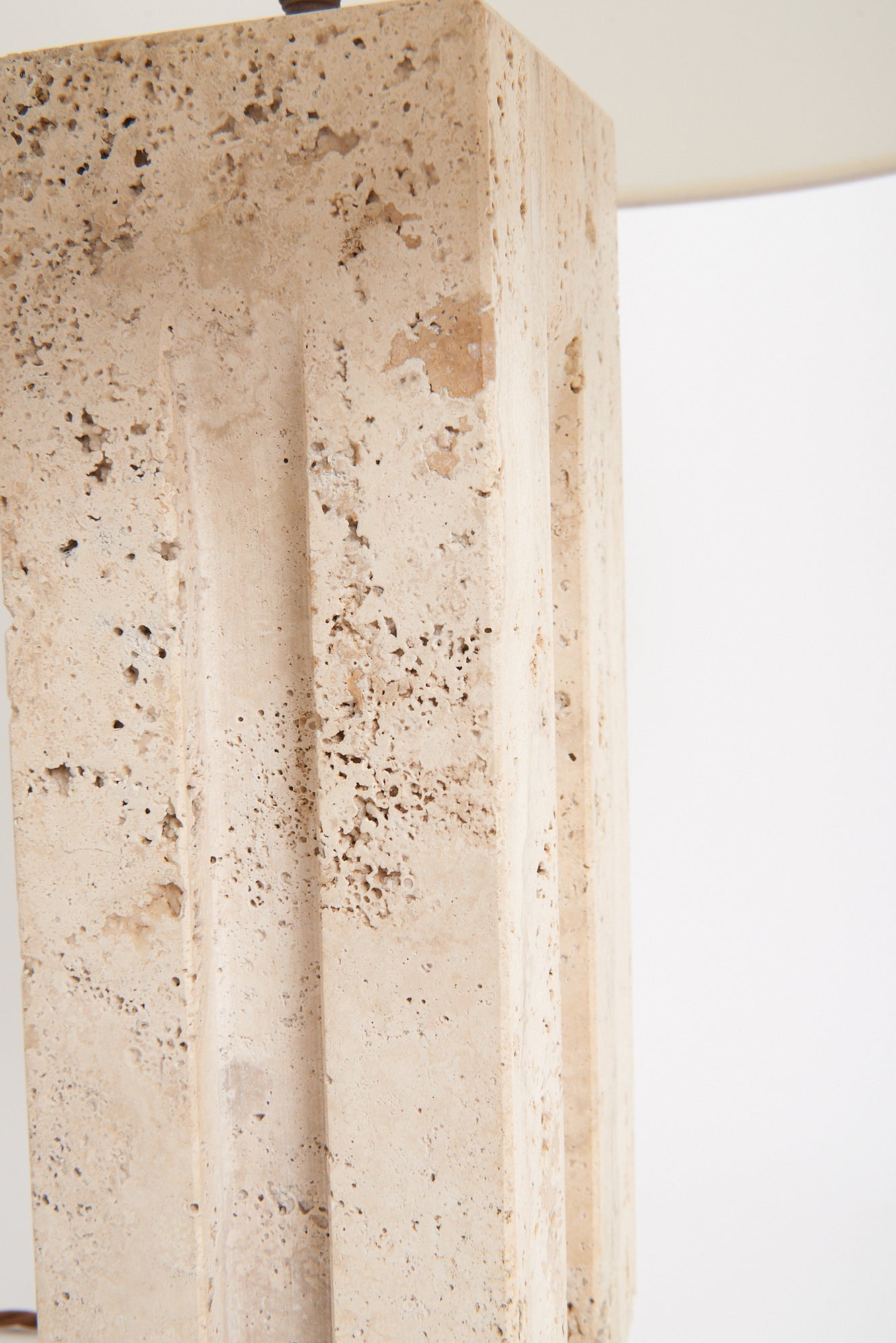 Pair of Travertine Table Lamps