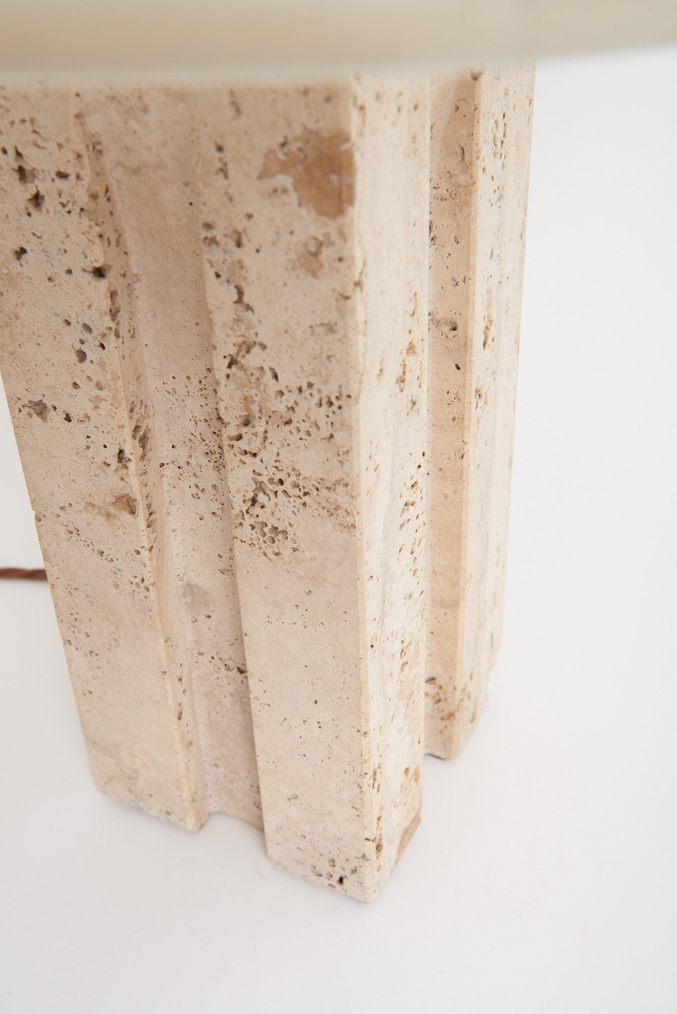 Pair of Travertine Table Lamps