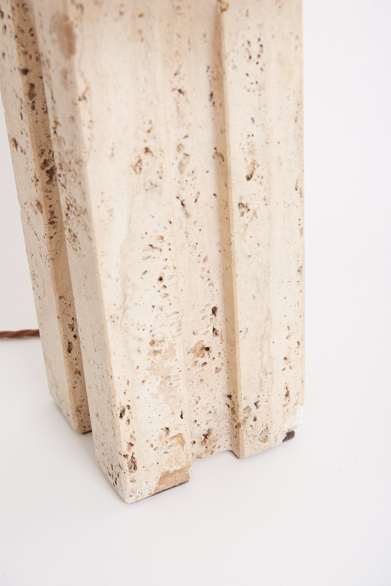 Pair of Travertine Table Lamps