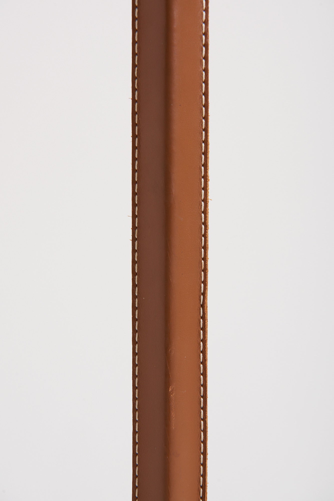Brass and Faux Leather Floor Lamp