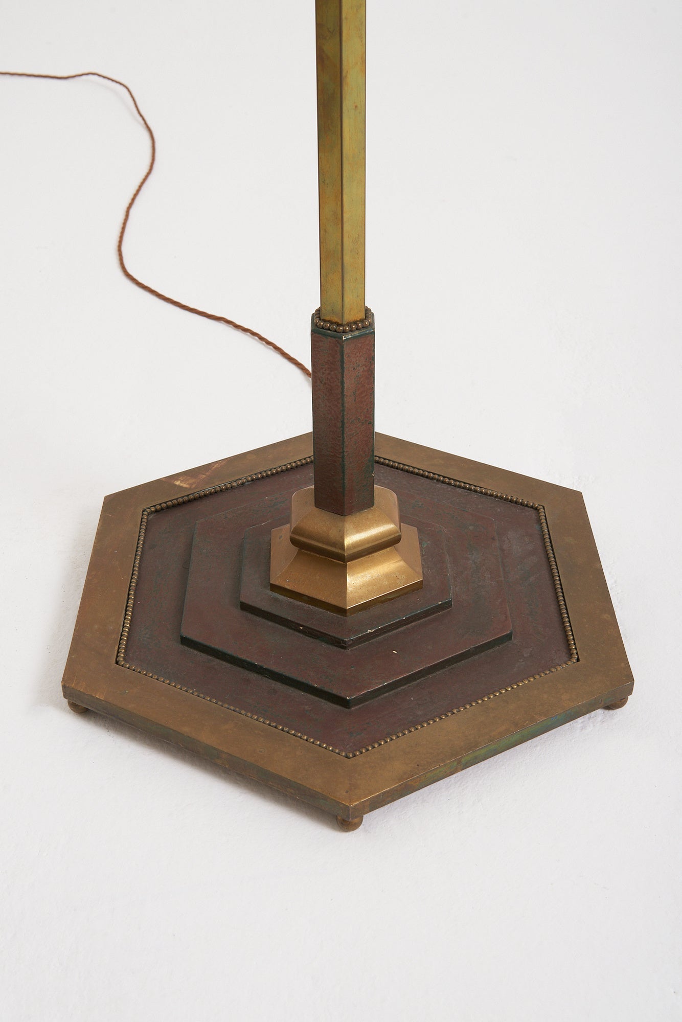 Art Deco Brass Floor Lamp