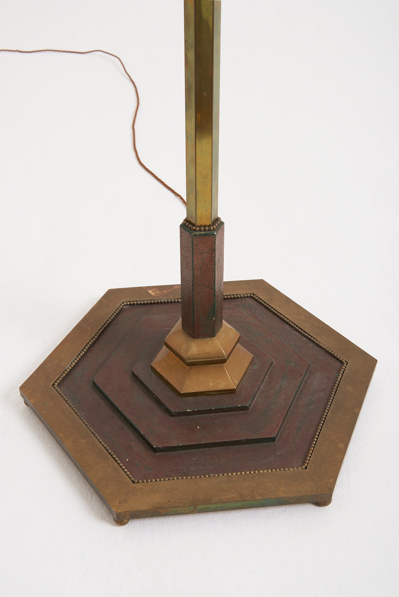 Art Deco Brass Floor Lamp