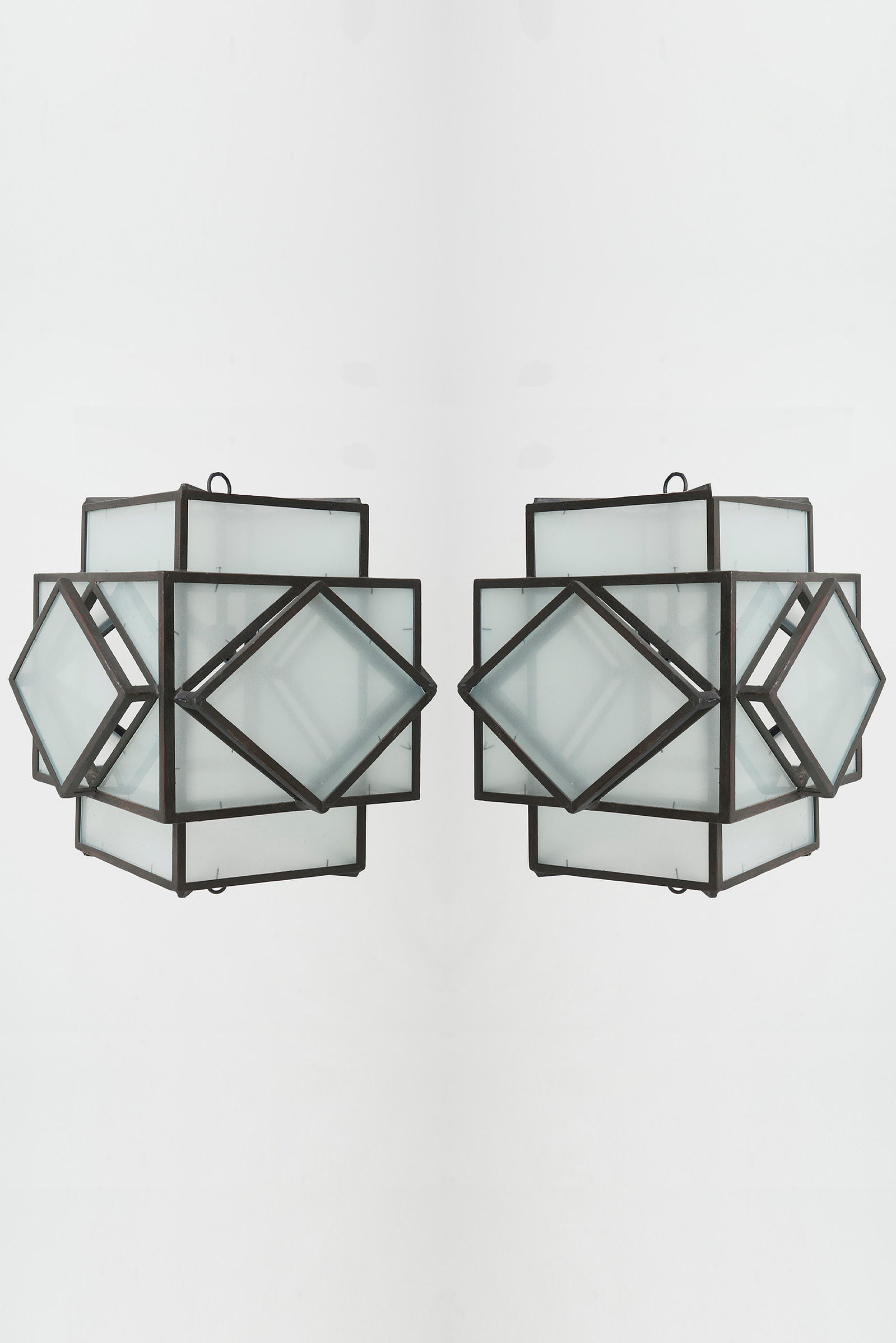 8925- Pair of Art Deco Style Lanterns