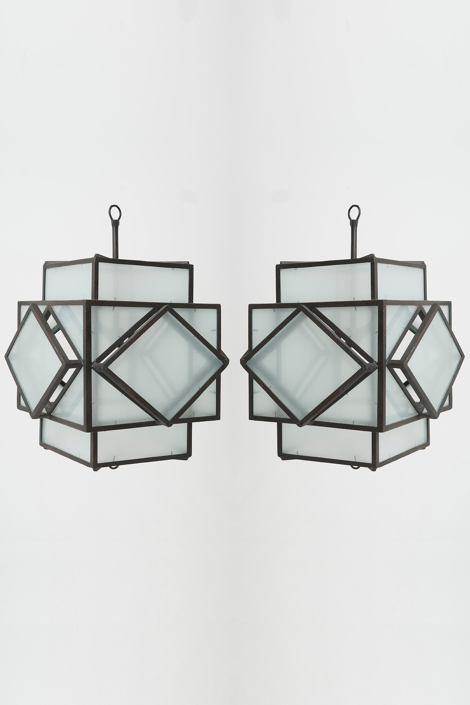 8927- Pair of Art Deco Style Lanterns
