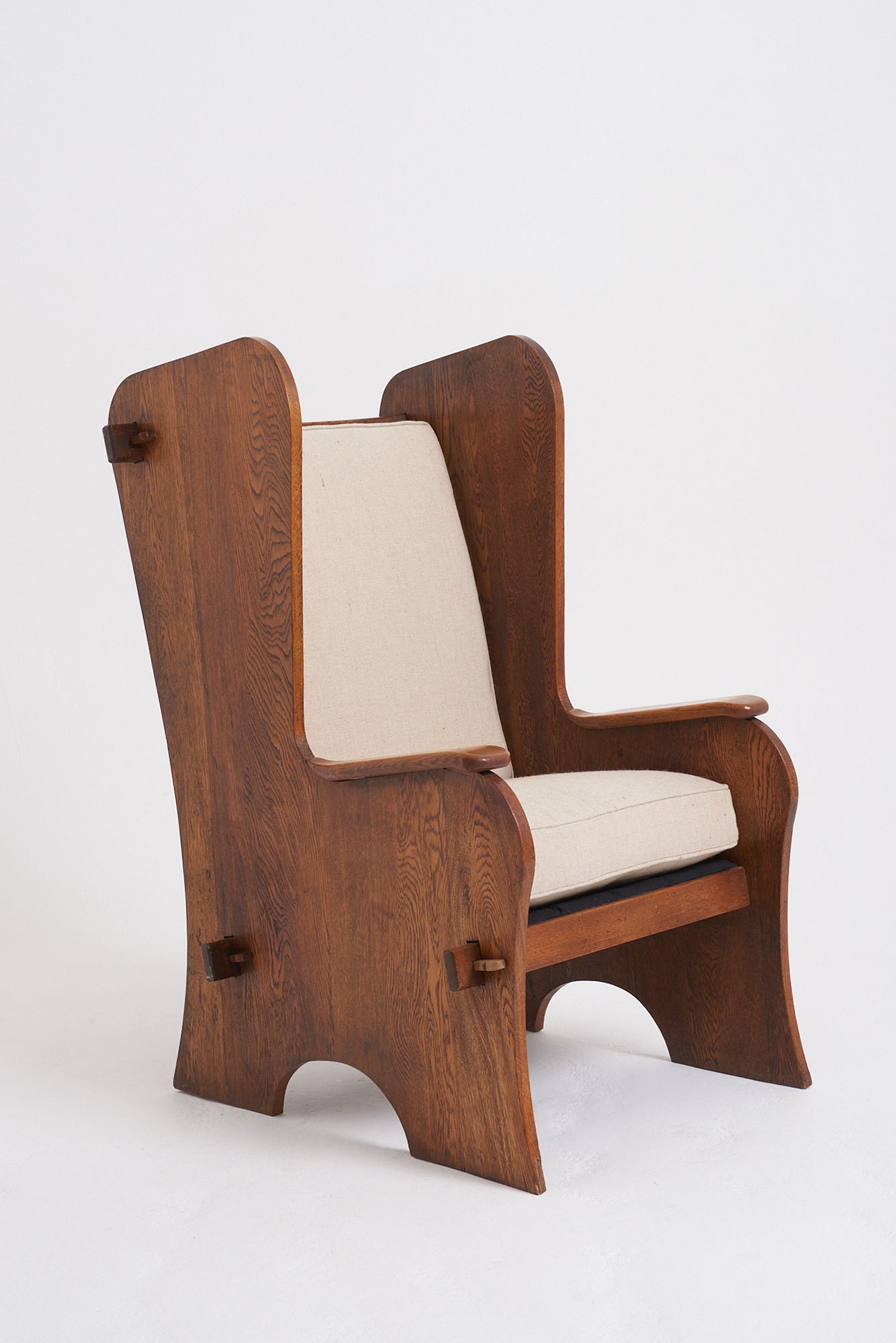 Pair of Early 20th Century Oak Armchairs
