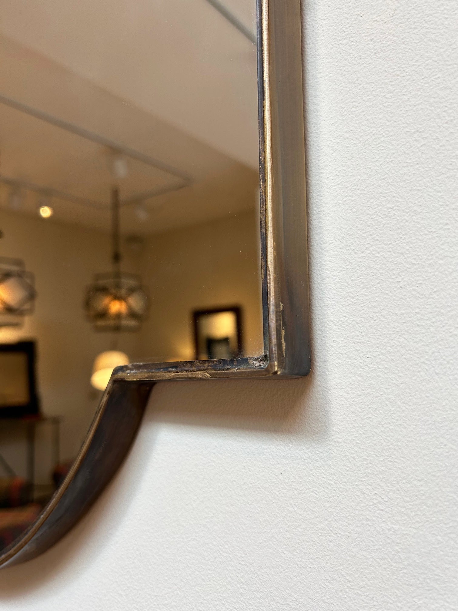 Brass Shield Mirror