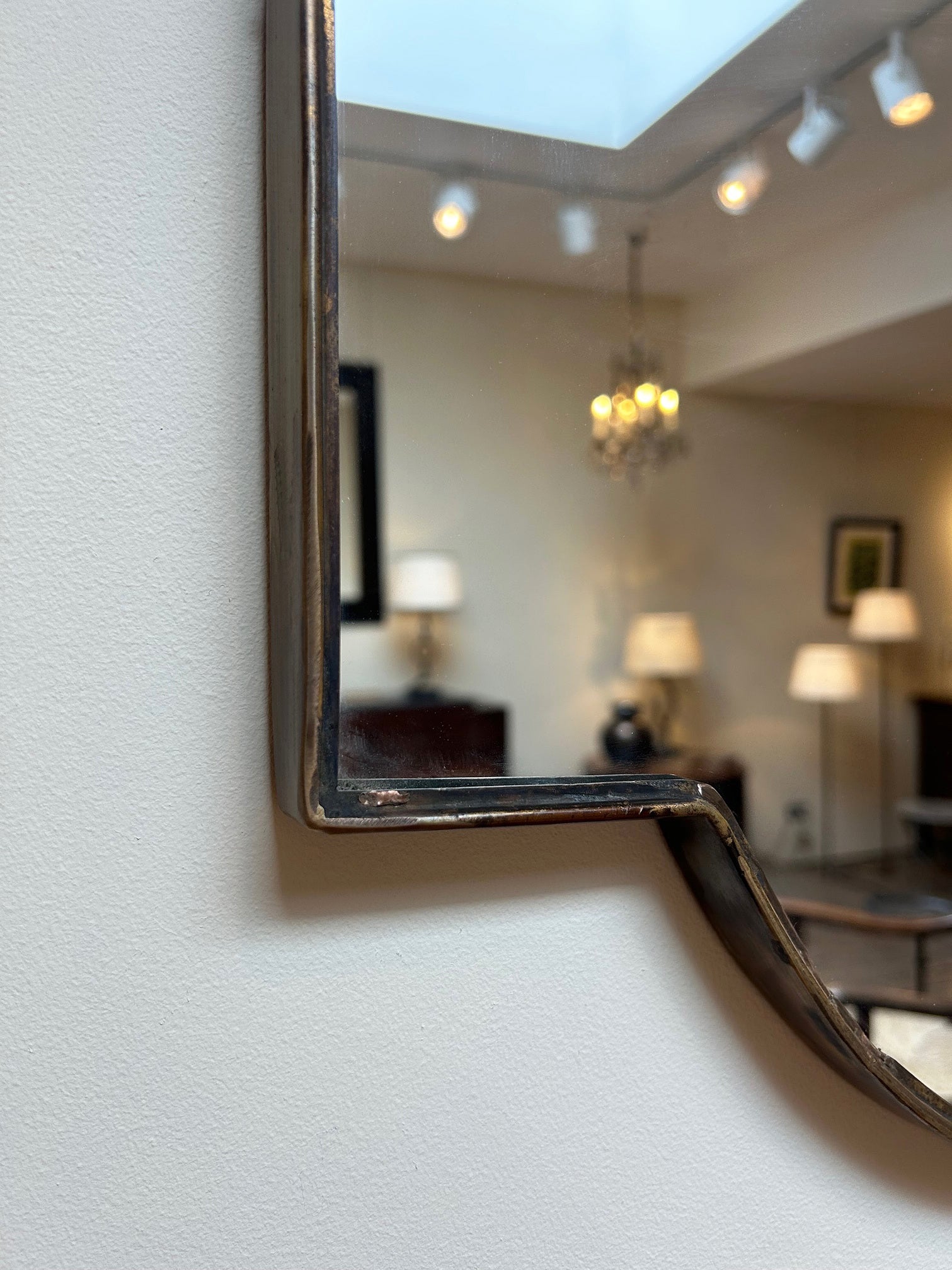 Brass Shield Mirror