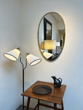 8984- Mid-Century Oval Mirror