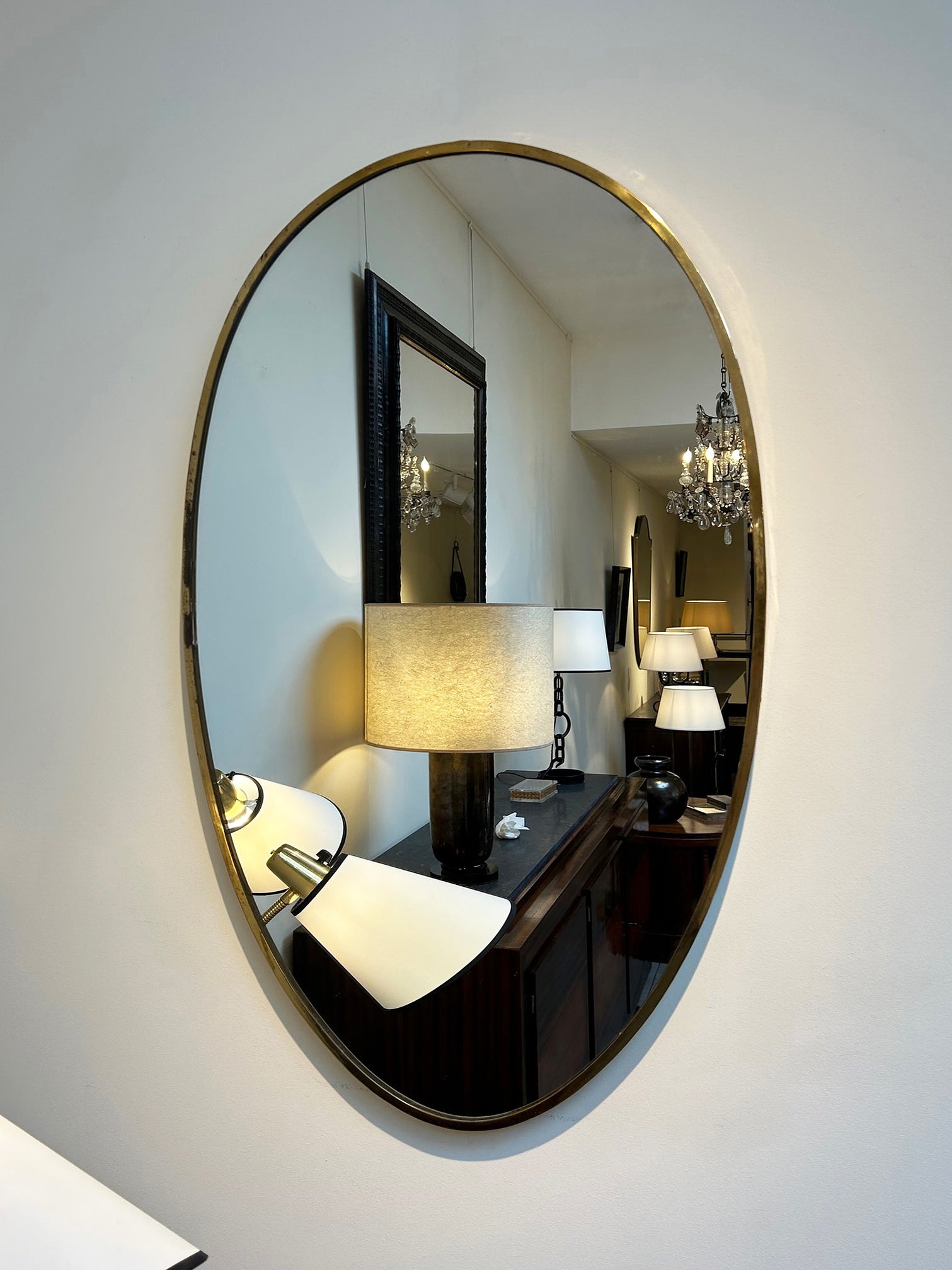 Mid-Century Oval Mirror