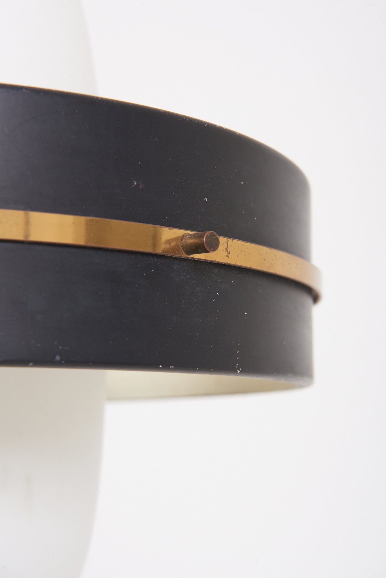 Brass and Glass Ceiling Light by Stilnovo